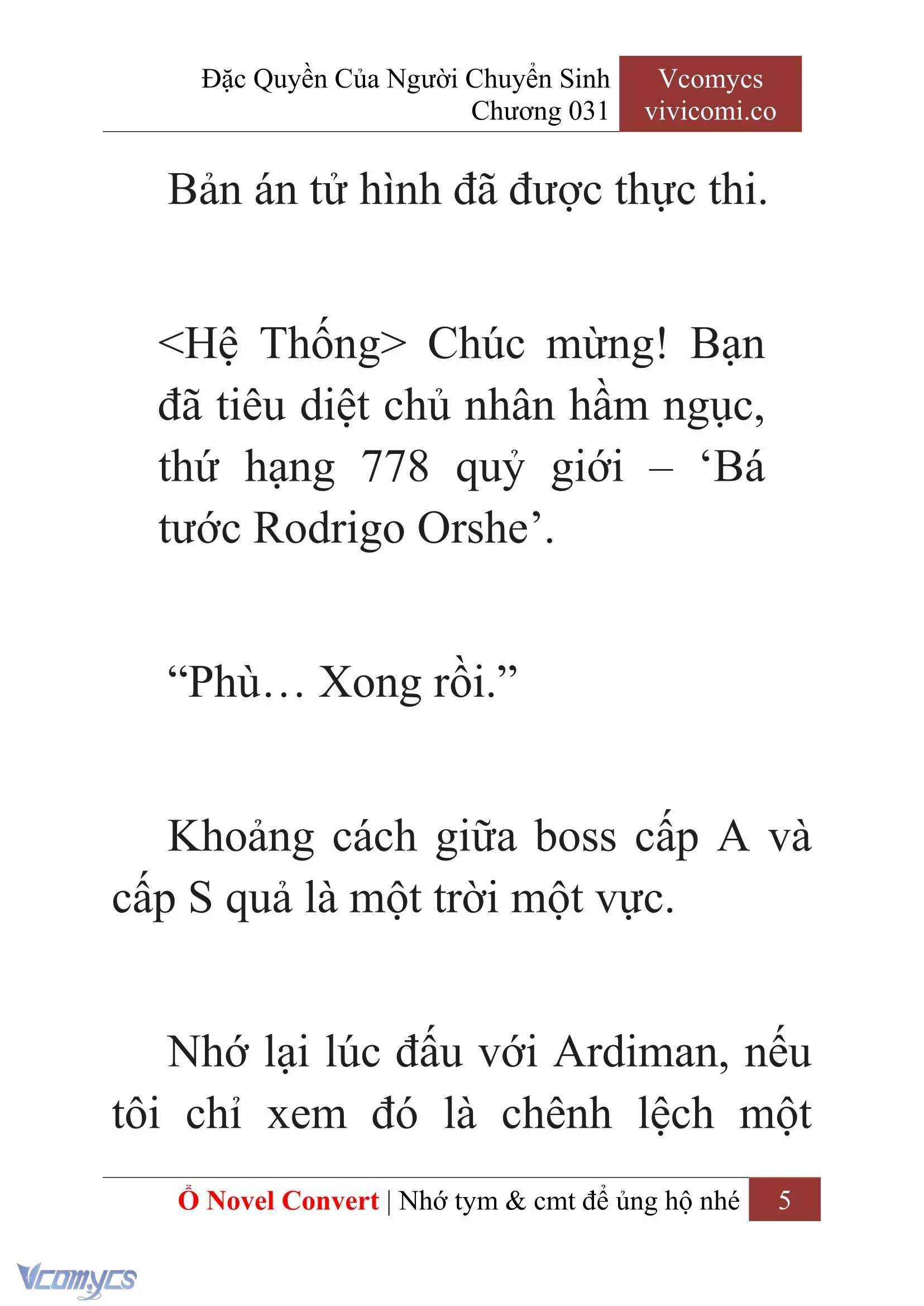 [Novel] Đặc Quyền Của Người Chuyển Sinh Chapter  31 - 7