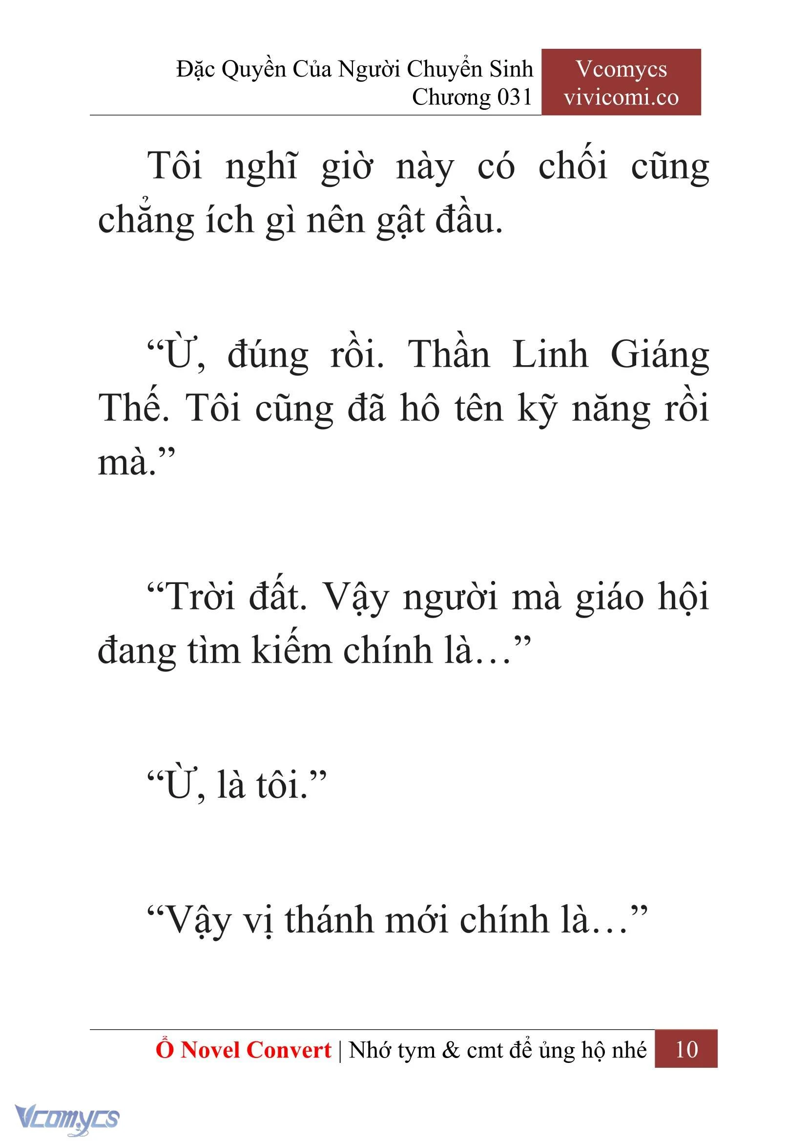 [Novel] Đặc Quyền Của Người Chuyển Sinh Chapter  31 - 12
