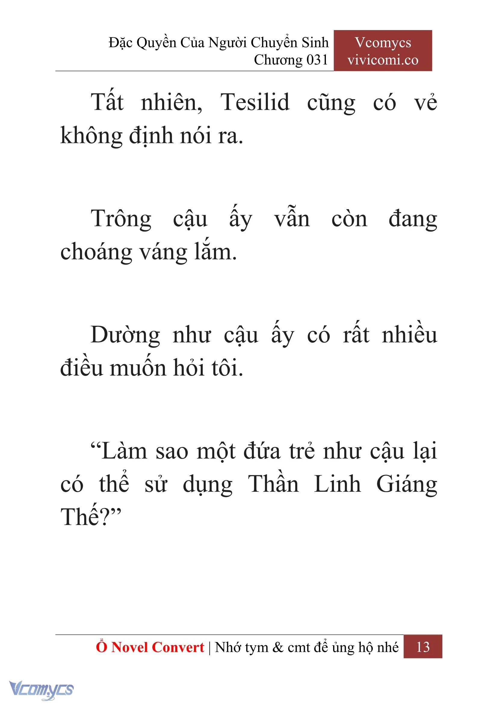 [Novel] Đặc Quyền Của Người Chuyển Sinh Chapter  31 - 15