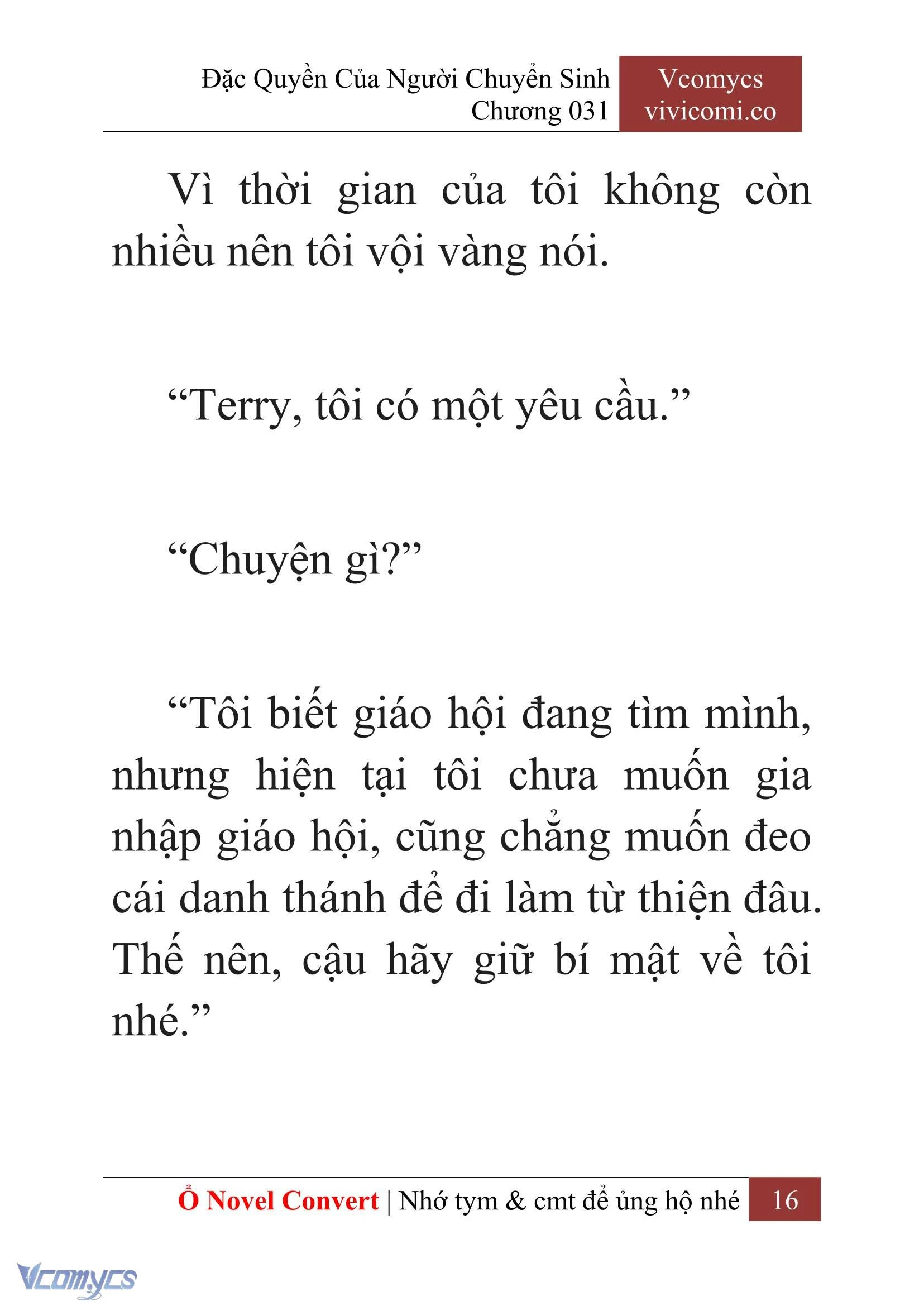 [Novel] Đặc Quyền Của Người Chuyển Sinh Chapter  31 - 18