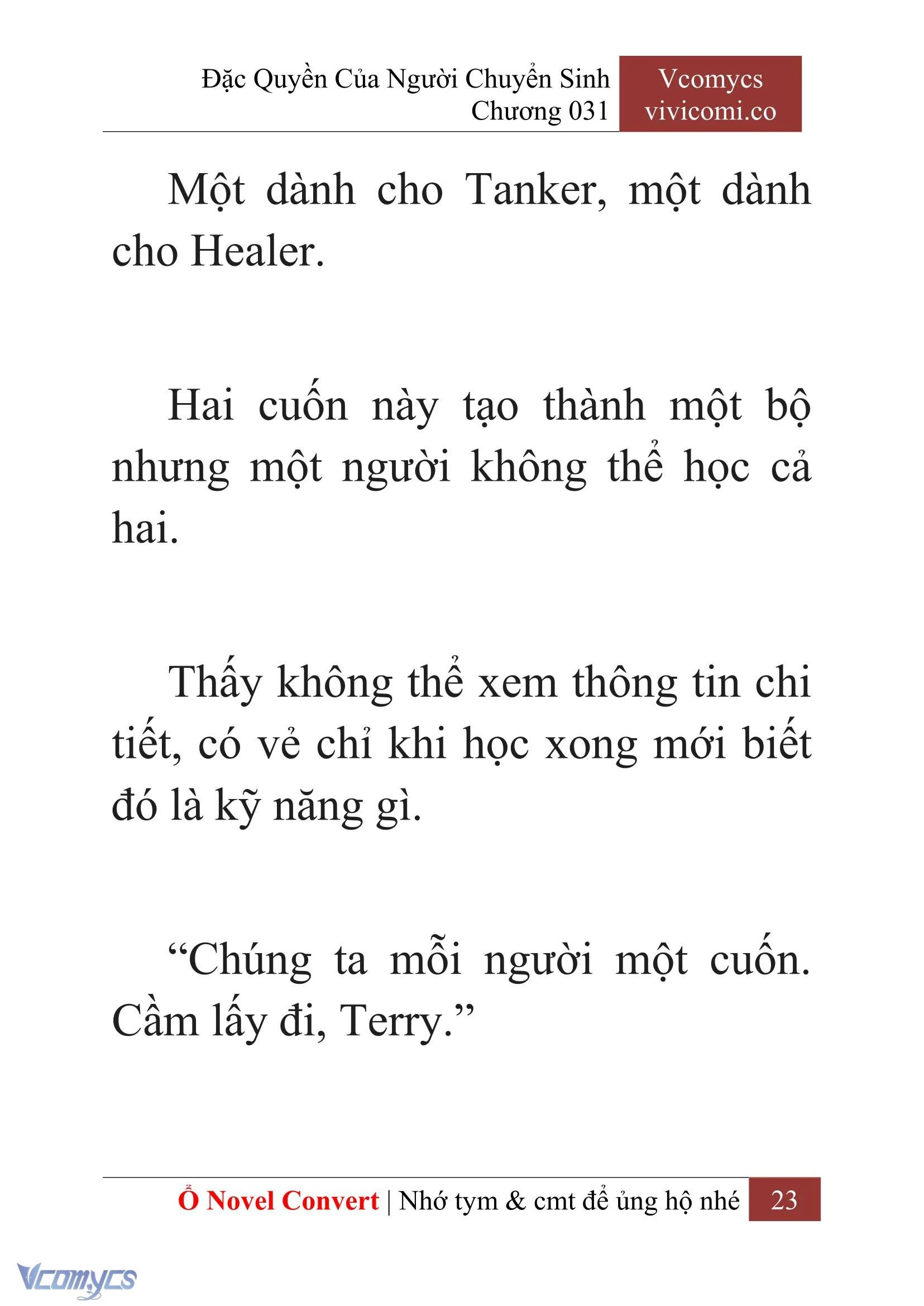 [Novel] Đặc Quyền Của Người Chuyển Sinh Chapter  31 - 25