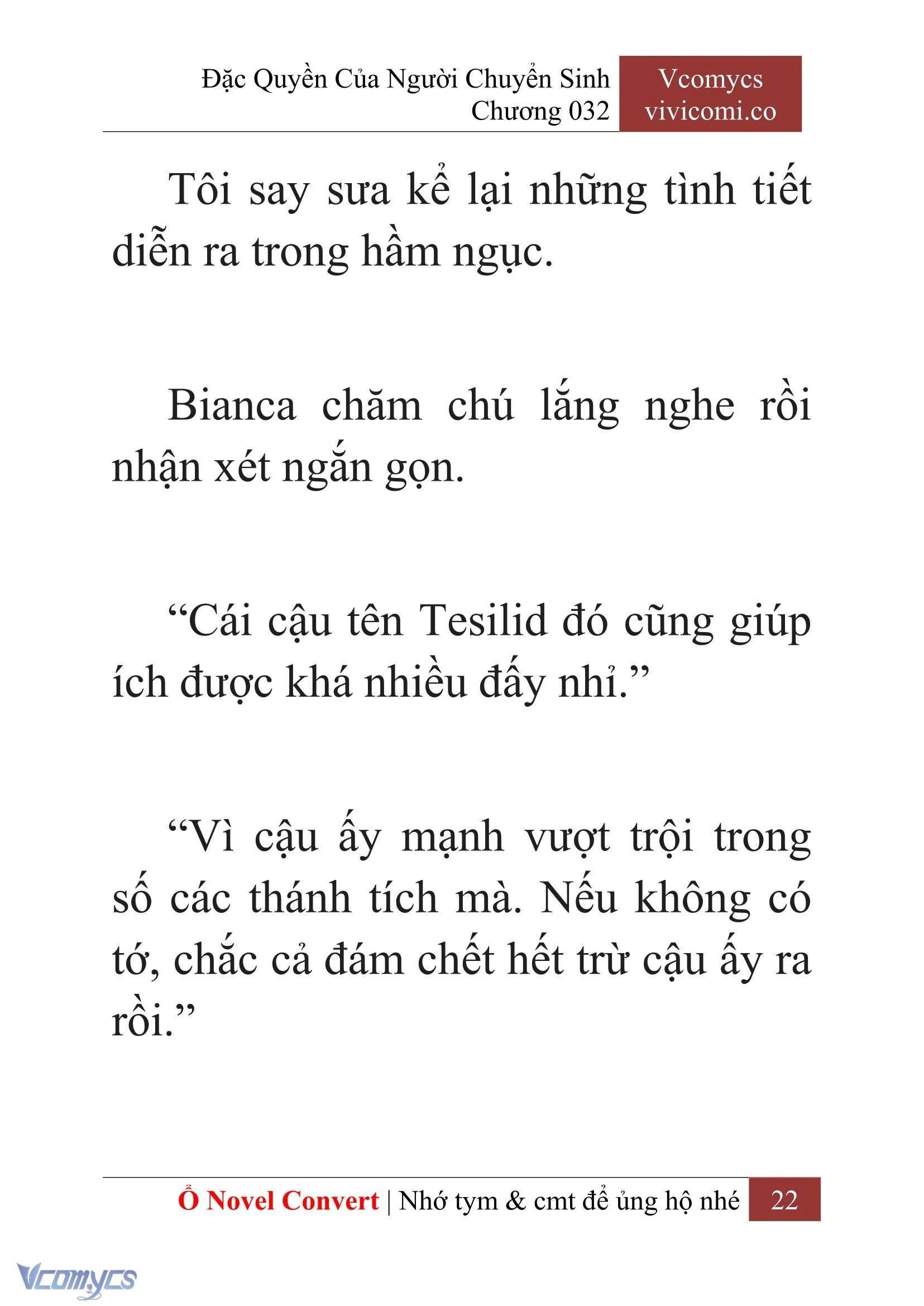 [Novel] Đặc Quyền Của Người Chuyển Sinh Chapter  32 - 24