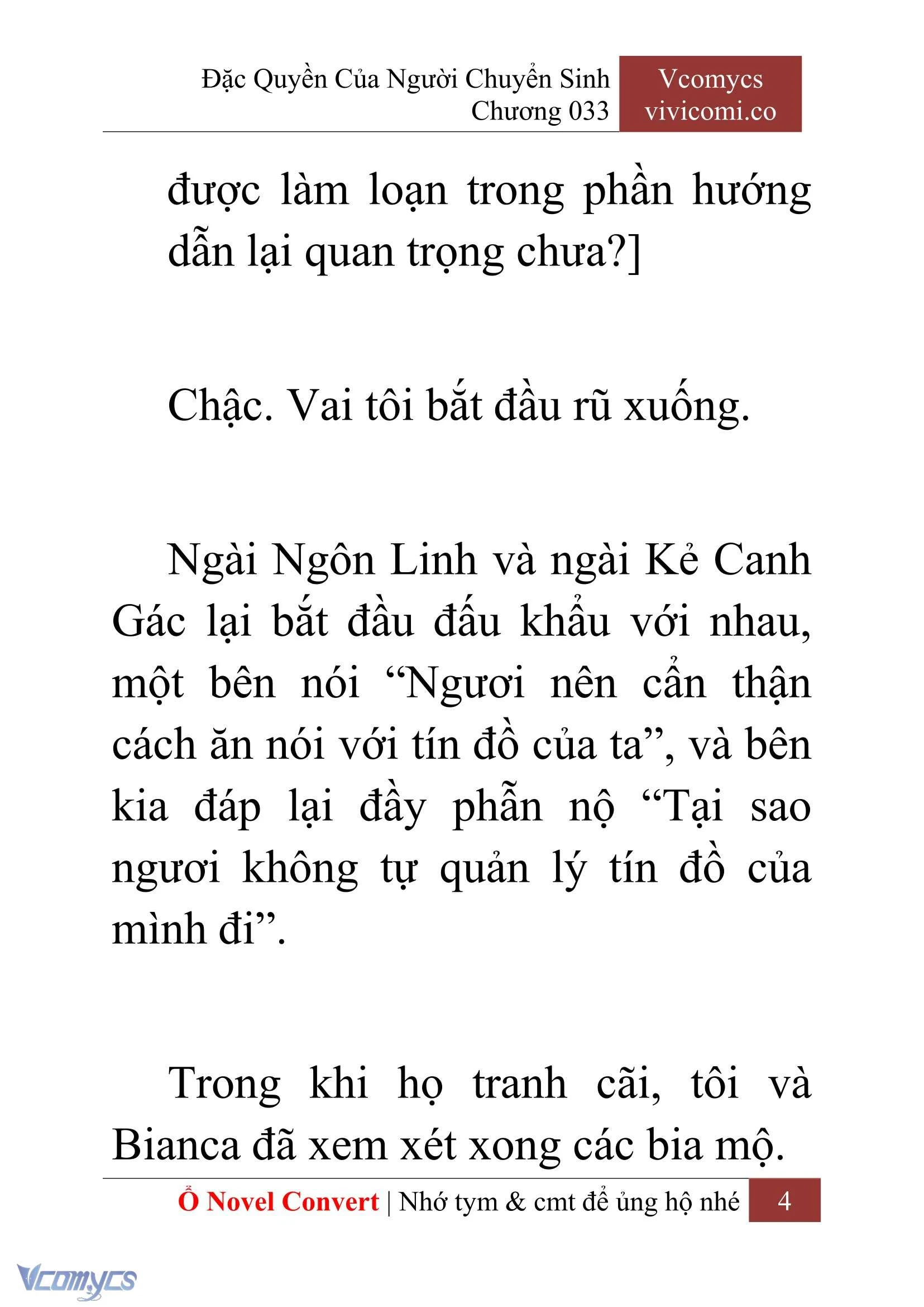 [Novel] Đặc Quyền Của Người Chuyển Sinh Chapter  33 - 6