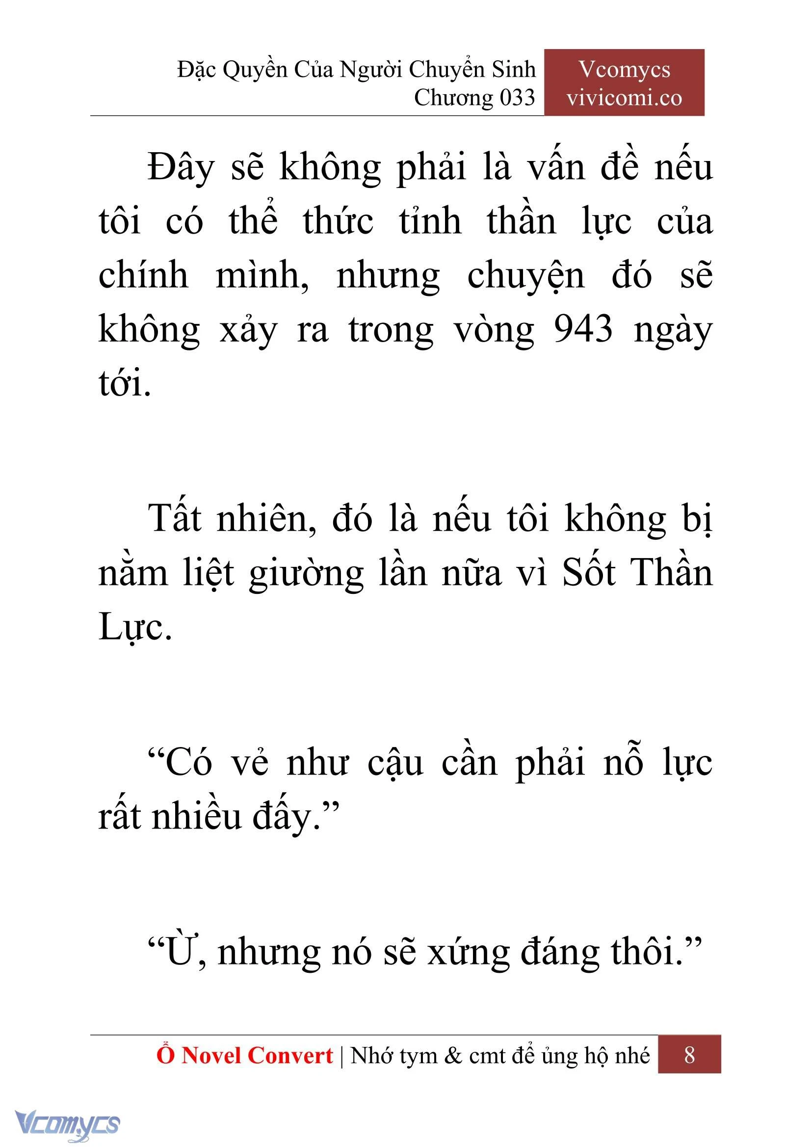 [Novel] Đặc Quyền Của Người Chuyển Sinh Chapter  33 - 10
