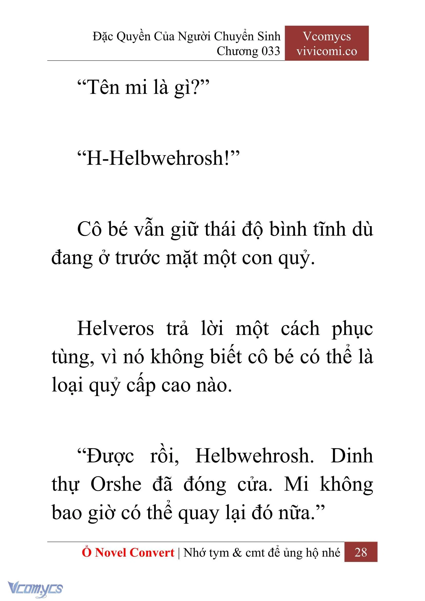 [Novel] Đặc Quyền Của Người Chuyển Sinh Chapter  33 - 30