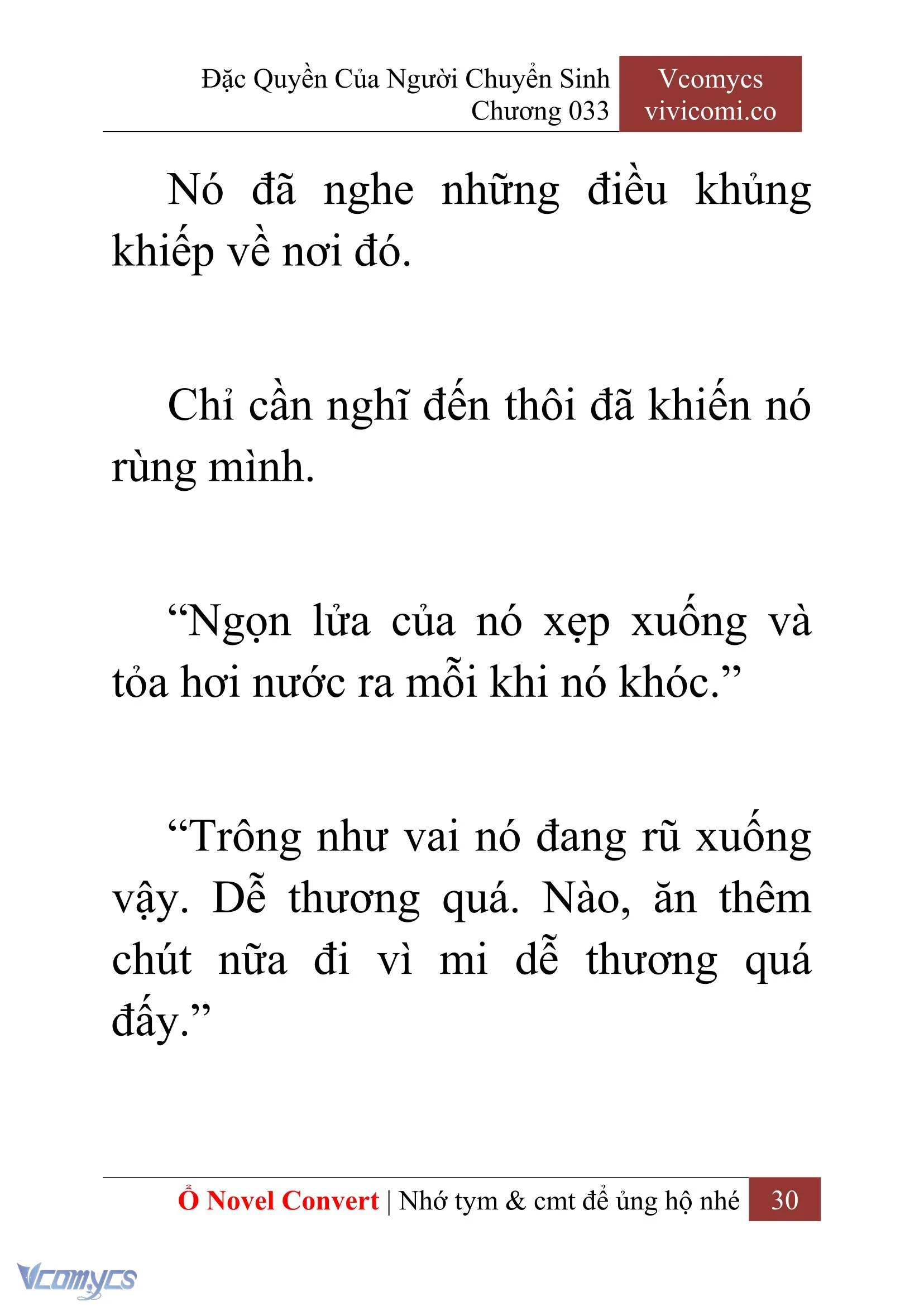 [Novel] Đặc Quyền Của Người Chuyển Sinh Chapter  33 - 32