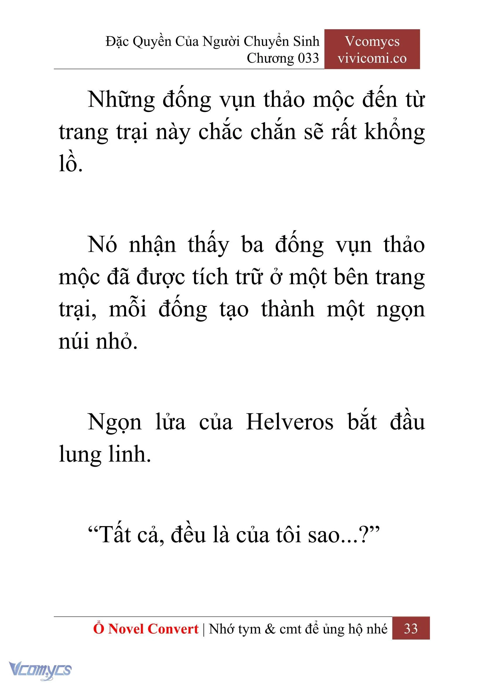 [Novel] Đặc Quyền Của Người Chuyển Sinh Chapter  33 - 35