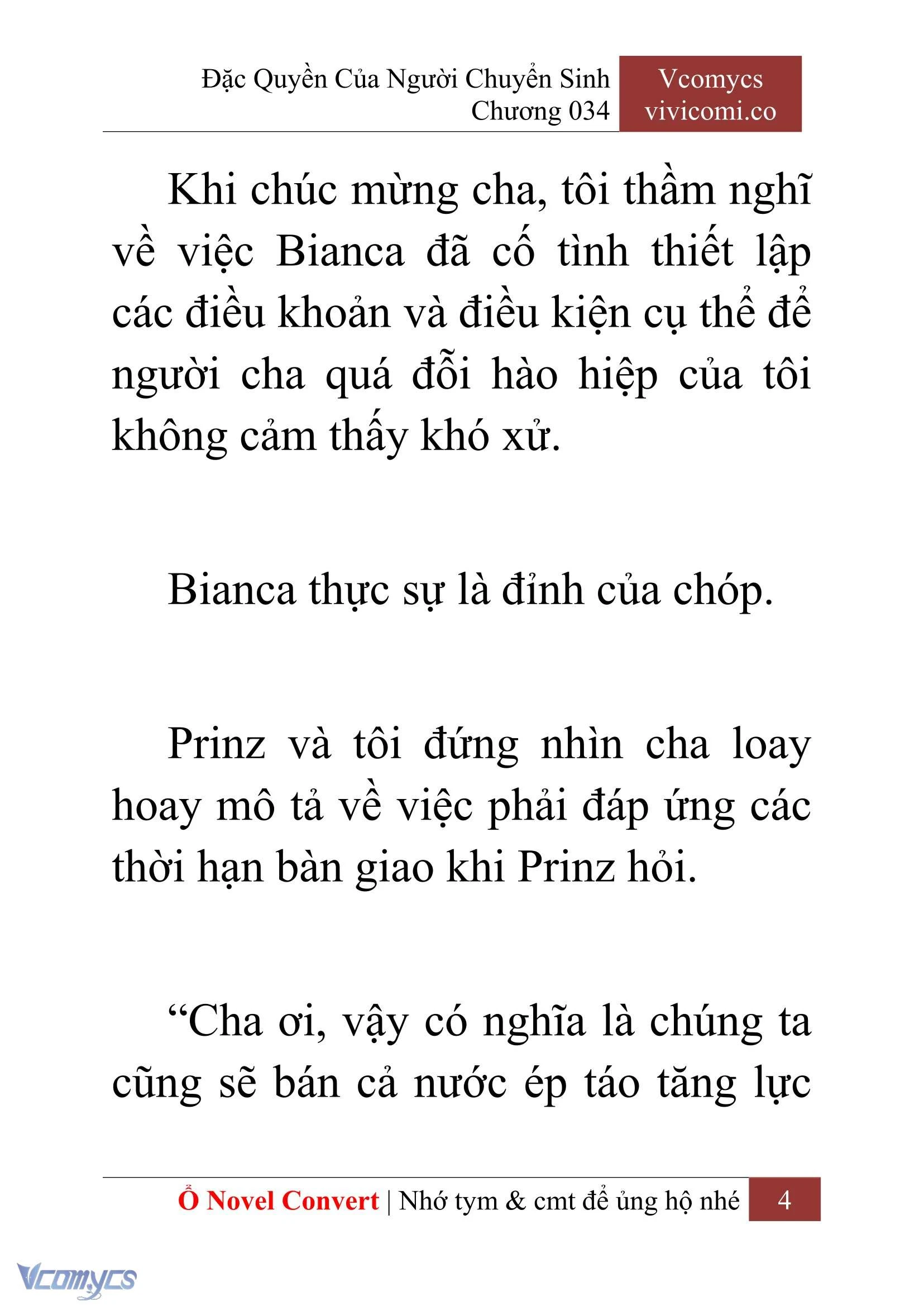 [Novel] Đặc Quyền Của Người Chuyển Sinh Chapter  34 - 6
