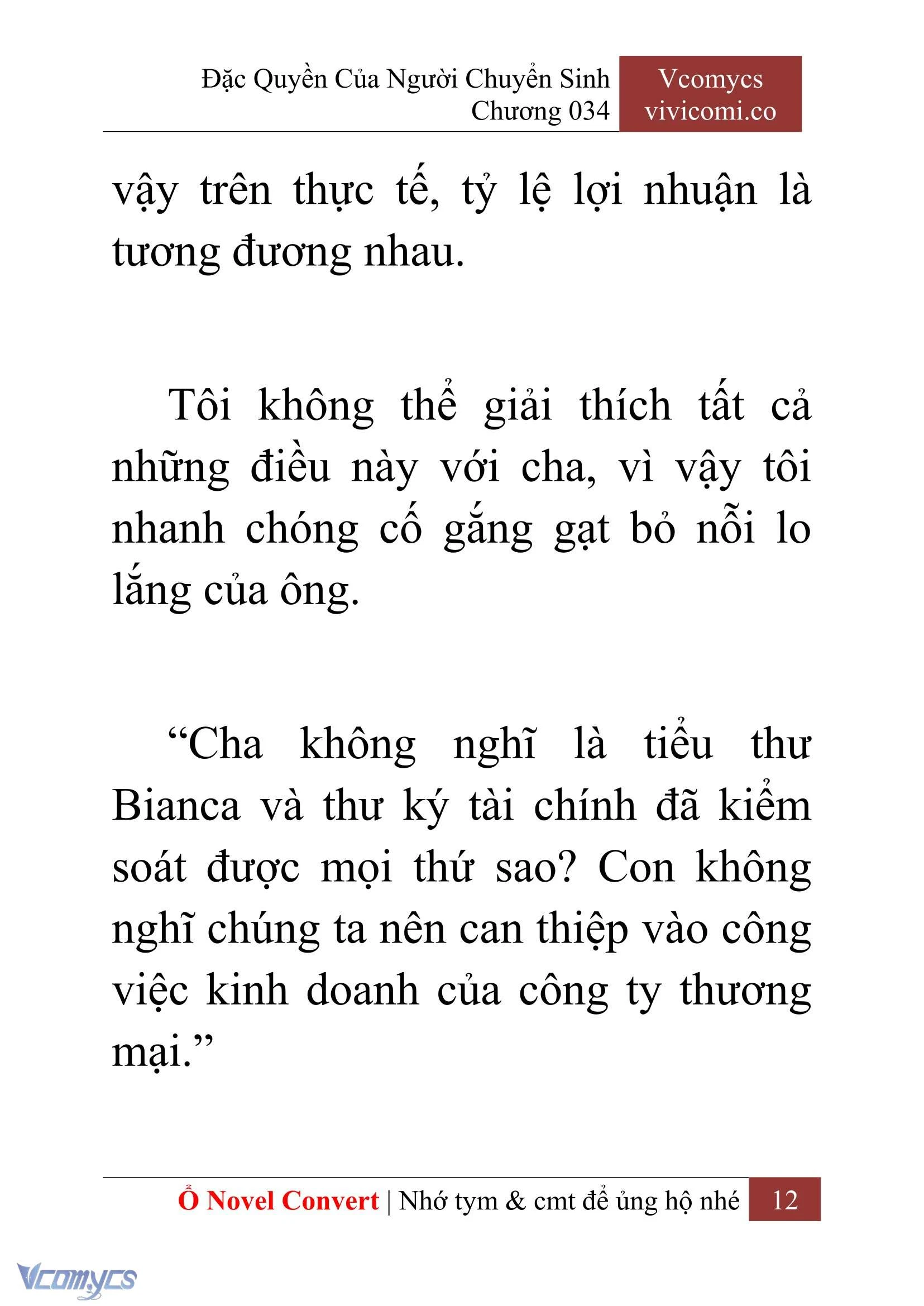 [Novel] Đặc Quyền Của Người Chuyển Sinh Chapter  34 - 14