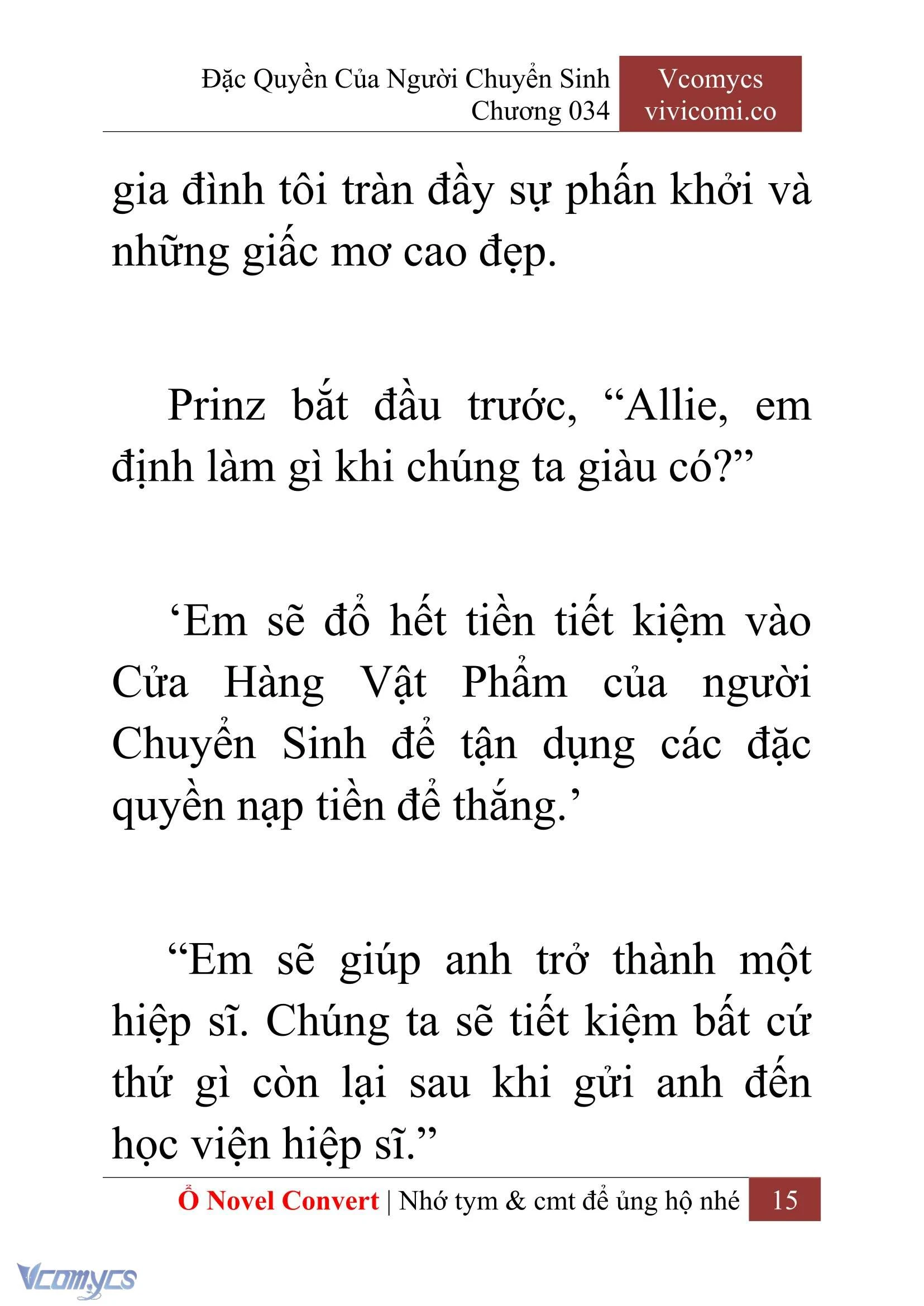 [Novel] Đặc Quyền Của Người Chuyển Sinh Chapter  34 - 17