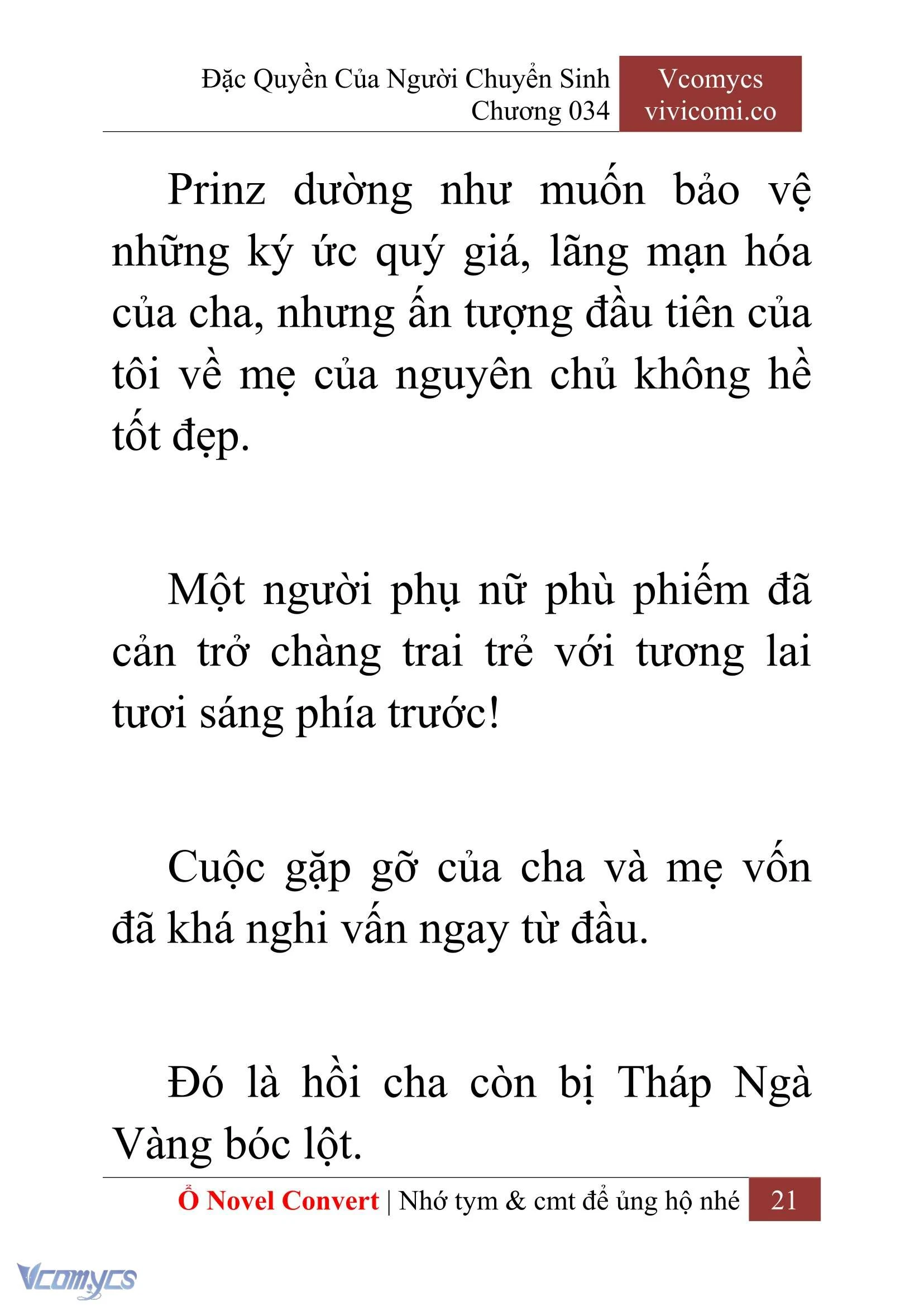 [Novel] Đặc Quyền Của Người Chuyển Sinh Chapter  34 - 23