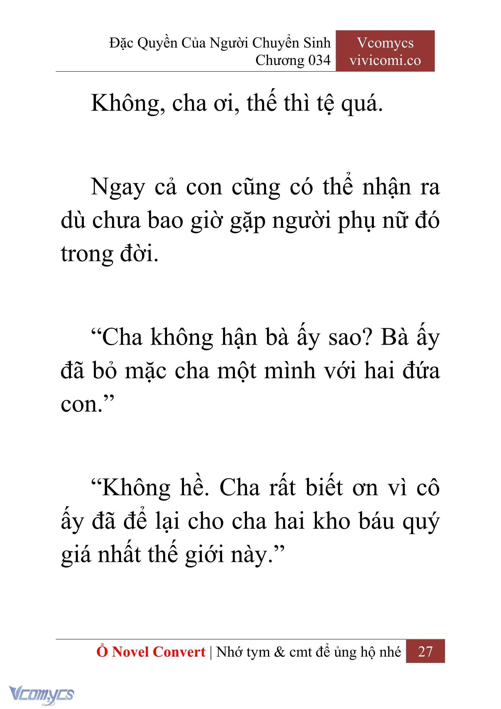 [Novel] Đặc Quyền Của Người Chuyển Sinh Chapter  34 - 29