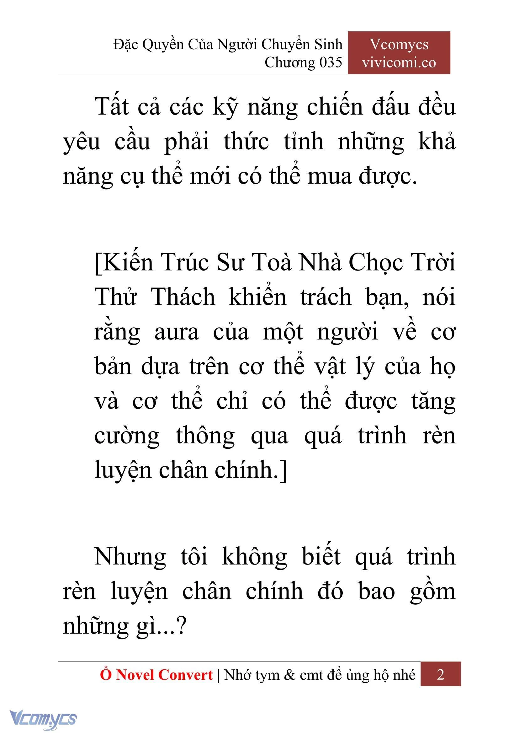 [Novel] Đặc Quyền Của Người Chuyển Sinh Chapter  35 - 4