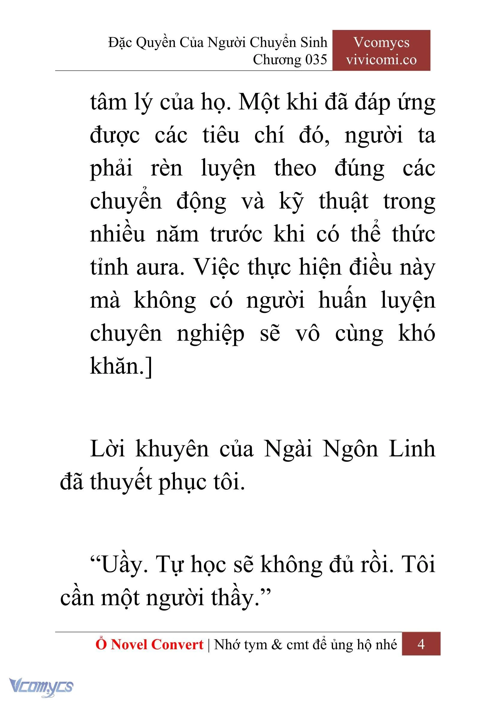 [Novel] Đặc Quyền Của Người Chuyển Sinh Chapter  35 - 6