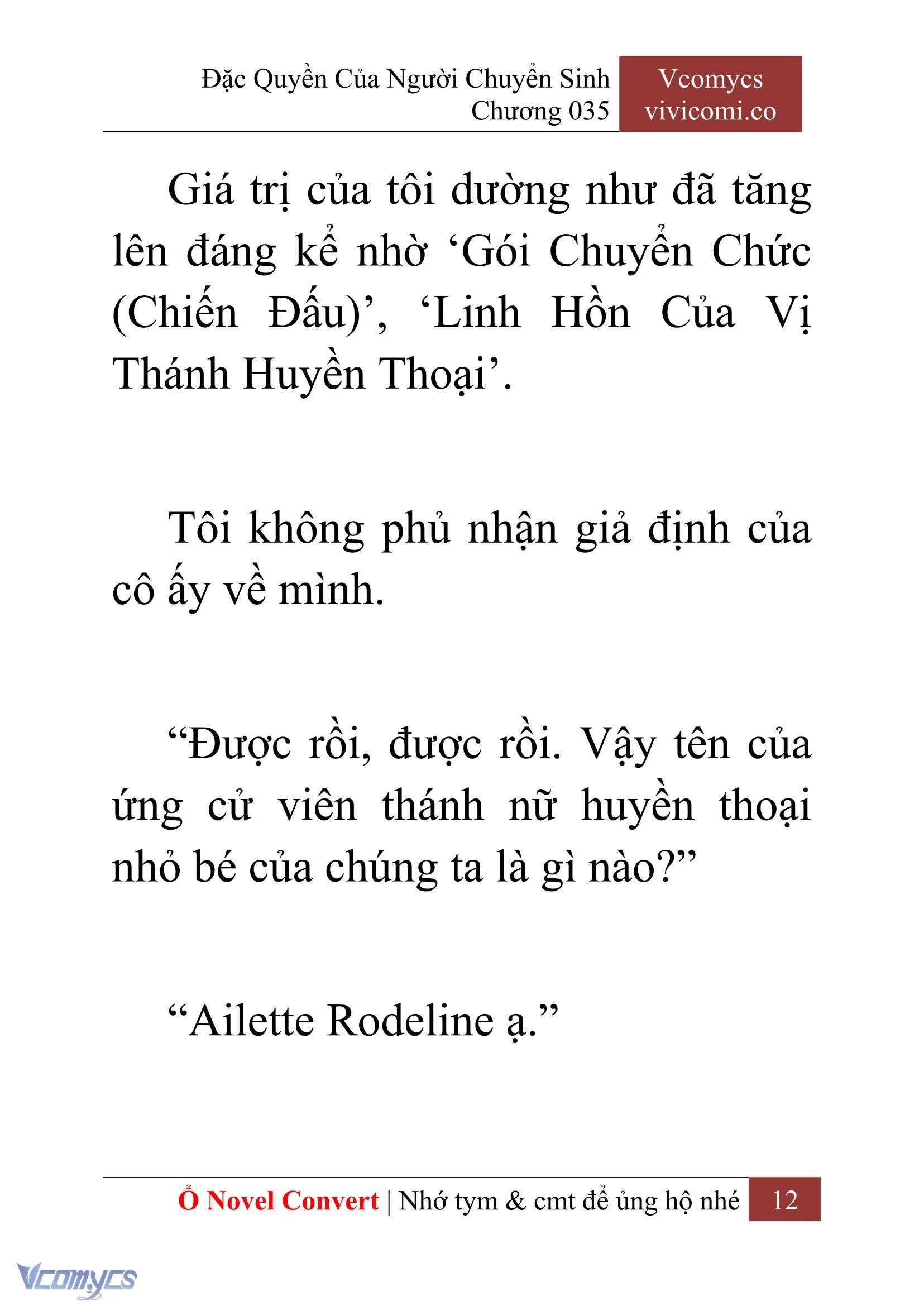 [Novel] Đặc Quyền Của Người Chuyển Sinh Chapter  35 - 14