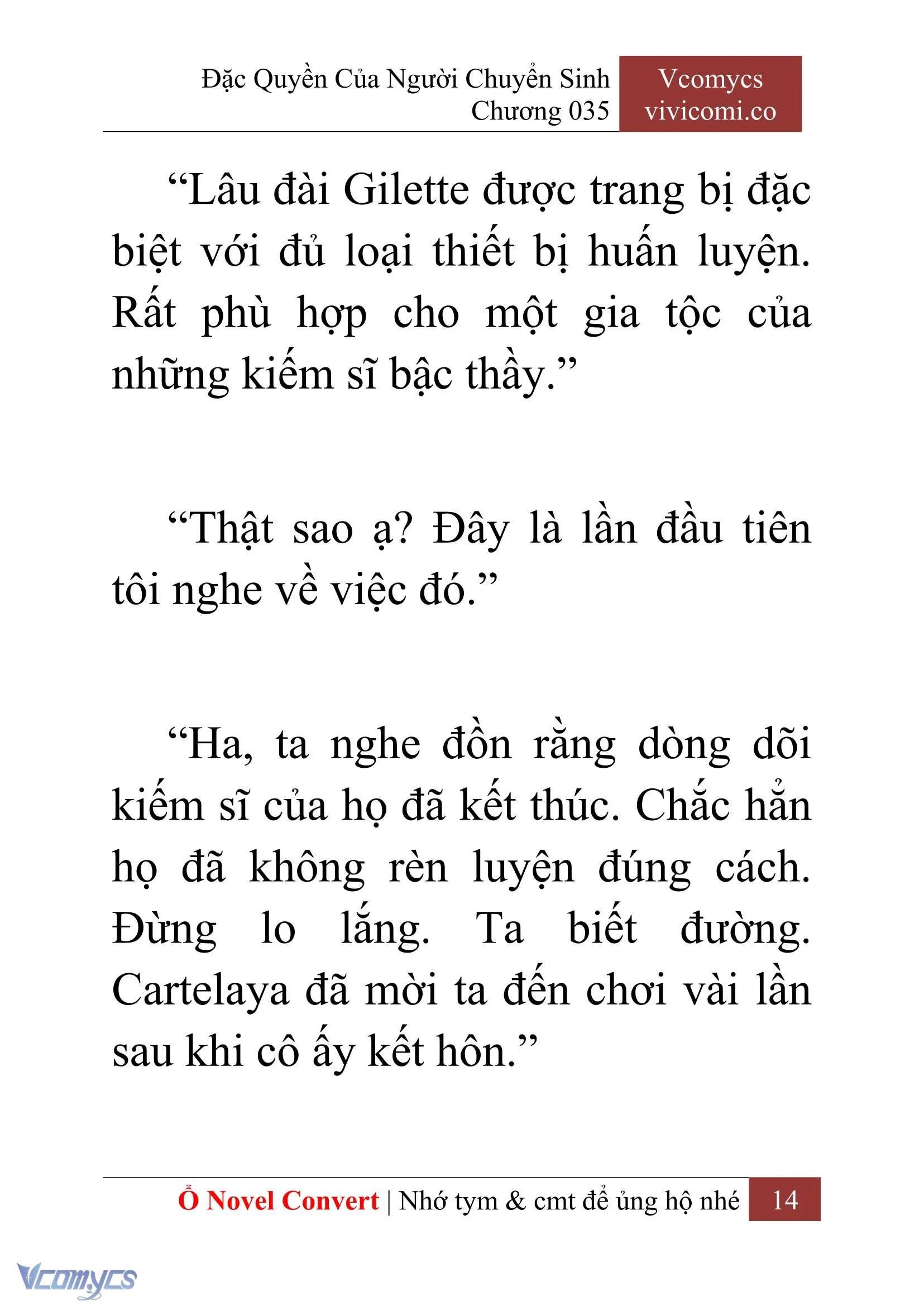 [Novel] Đặc Quyền Của Người Chuyển Sinh Chapter  35 - 16