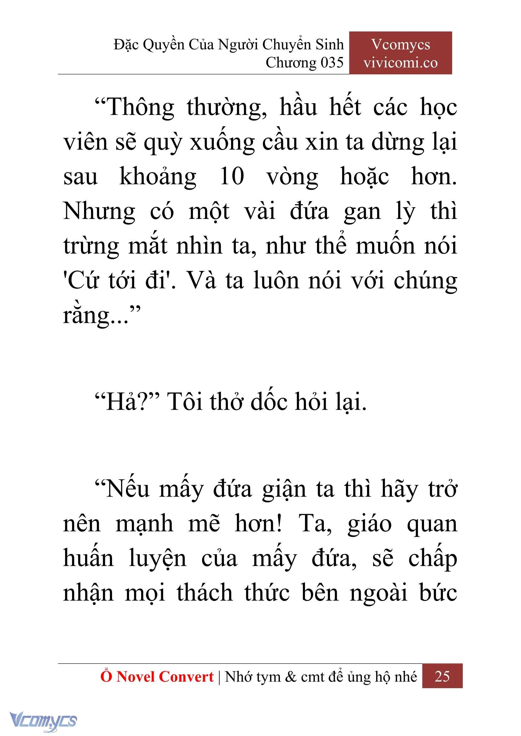 [Novel] Đặc Quyền Của Người Chuyển Sinh Chapter  35 - 27
