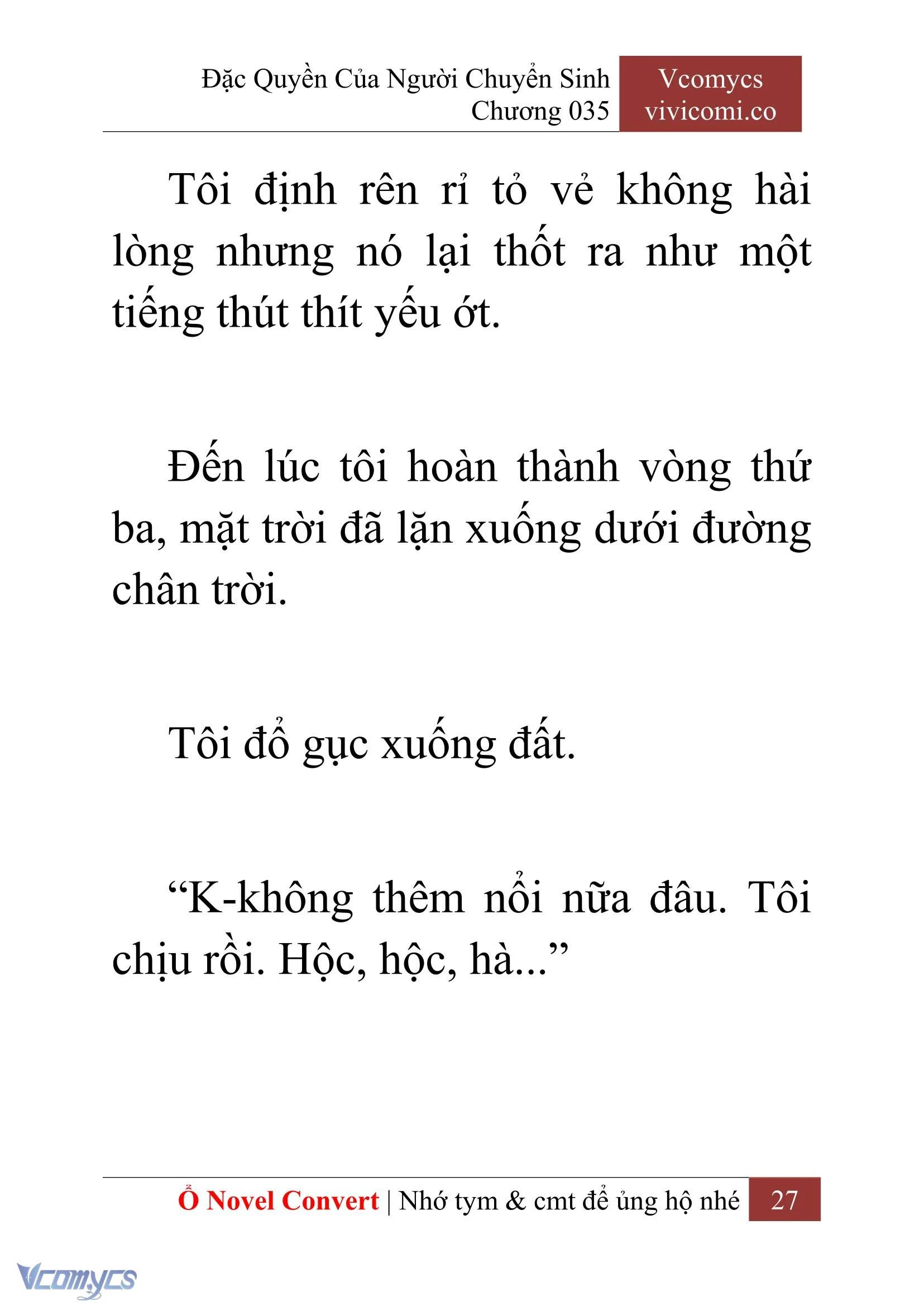 [Novel] Đặc Quyền Của Người Chuyển Sinh Chapter  35 - 29