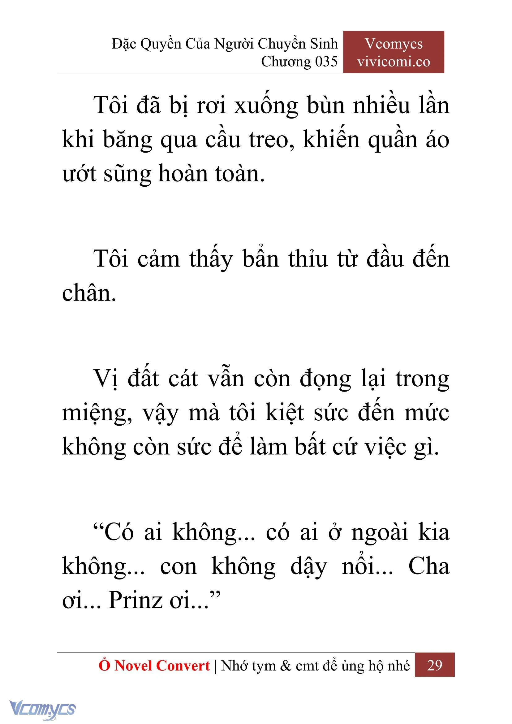 [Novel] Đặc Quyền Của Người Chuyển Sinh Chapter  35 - 31