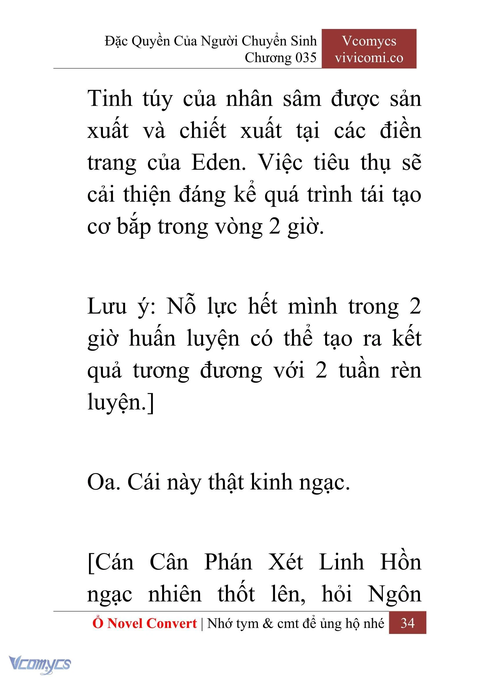 [Novel] Đặc Quyền Của Người Chuyển Sinh Chapter  35 - 36