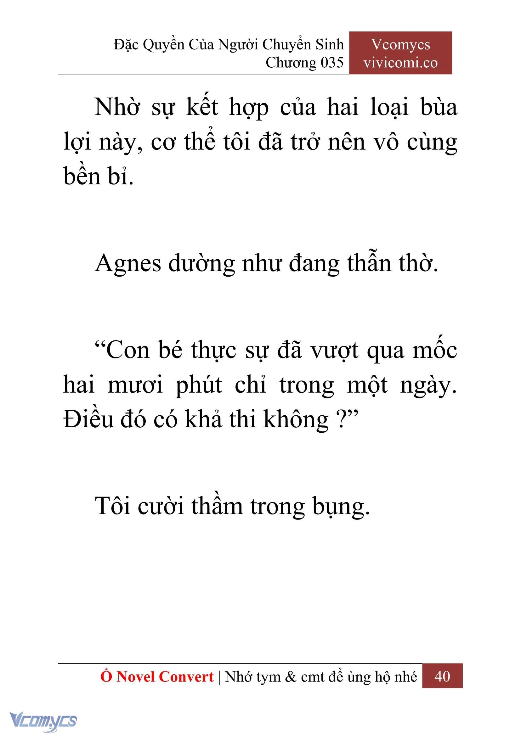 [Novel] Đặc Quyền Của Người Chuyển Sinh Chapter  35 - 42