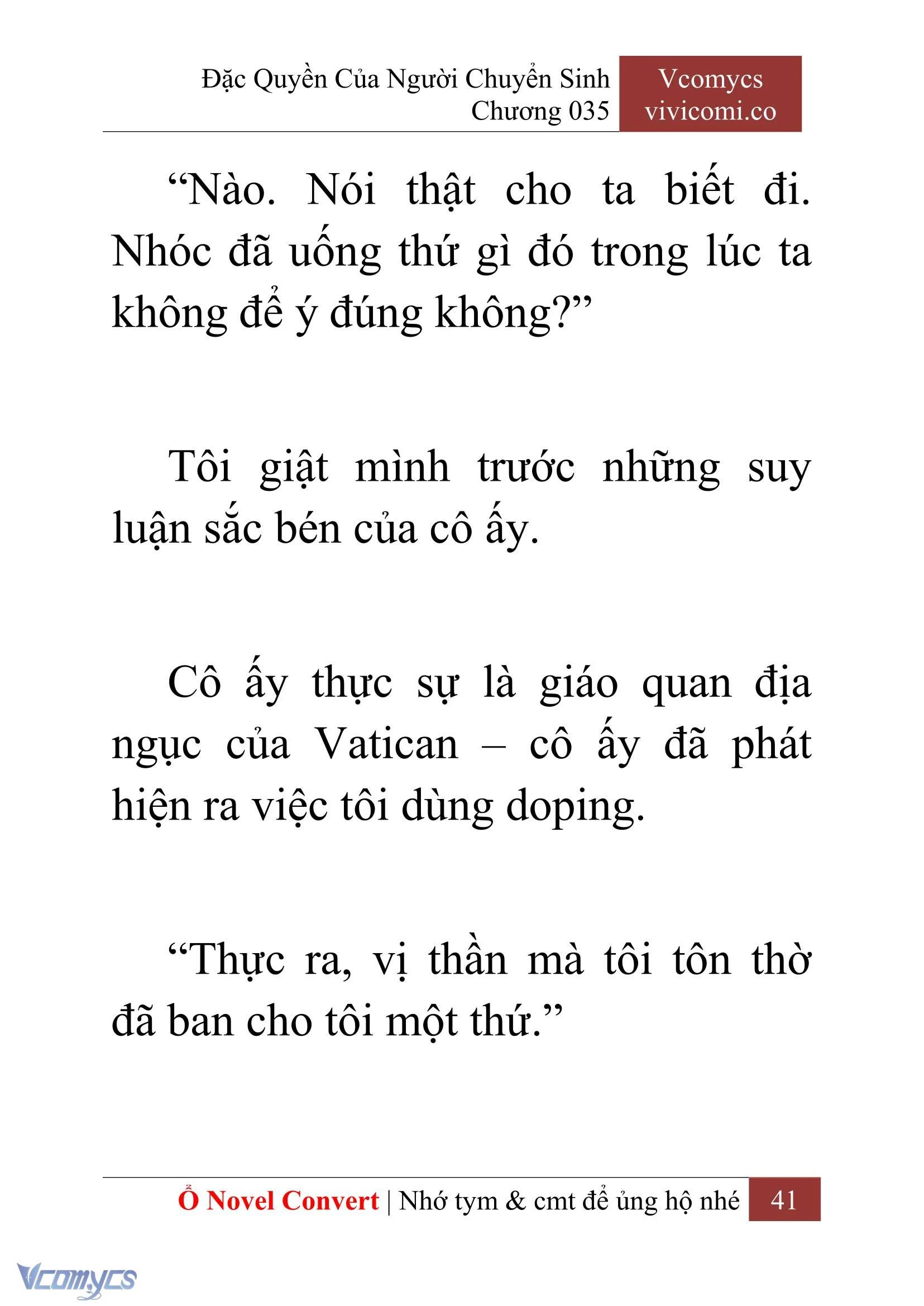[Novel] Đặc Quyền Của Người Chuyển Sinh Chapter  35 - 43