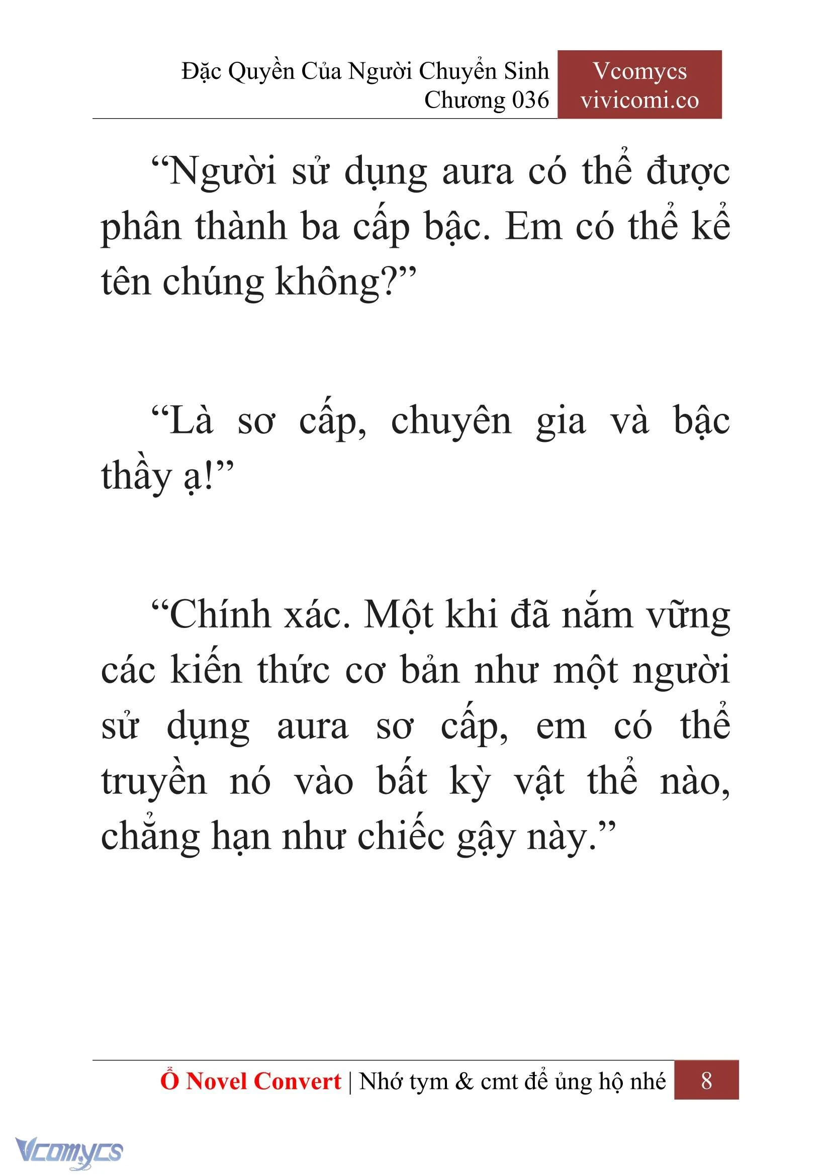 [Novel] Đặc Quyền Của Người Chuyển Sinh Chapter  36 - 10