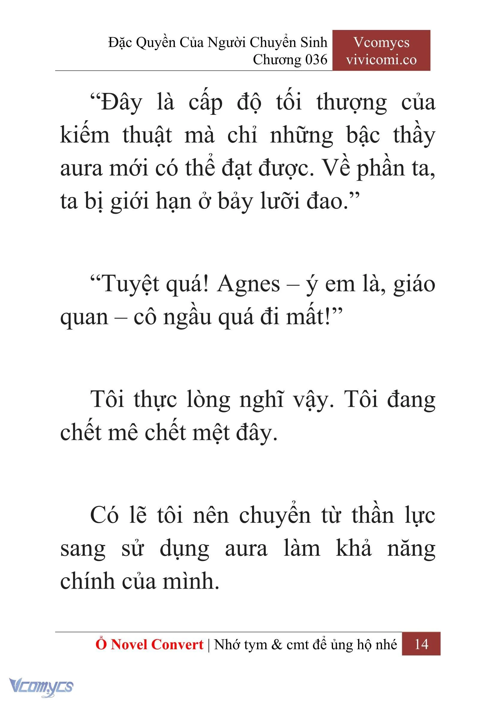 [Novel] Đặc Quyền Của Người Chuyển Sinh Chapter  36 - 16