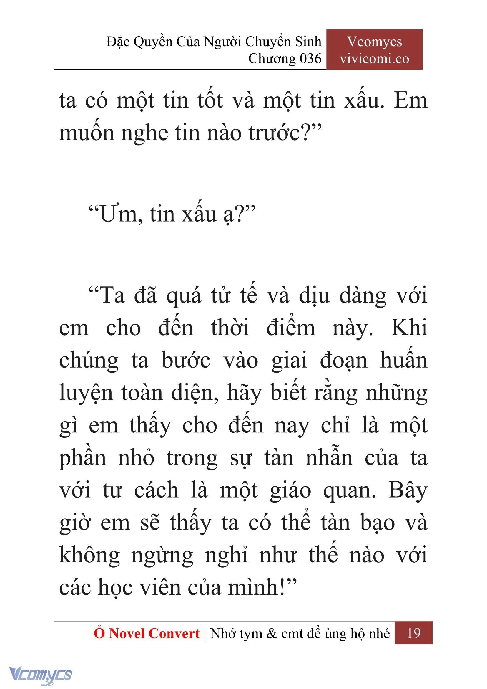 [Novel] Đặc Quyền Của Người Chuyển Sinh Chapter  36 - 21