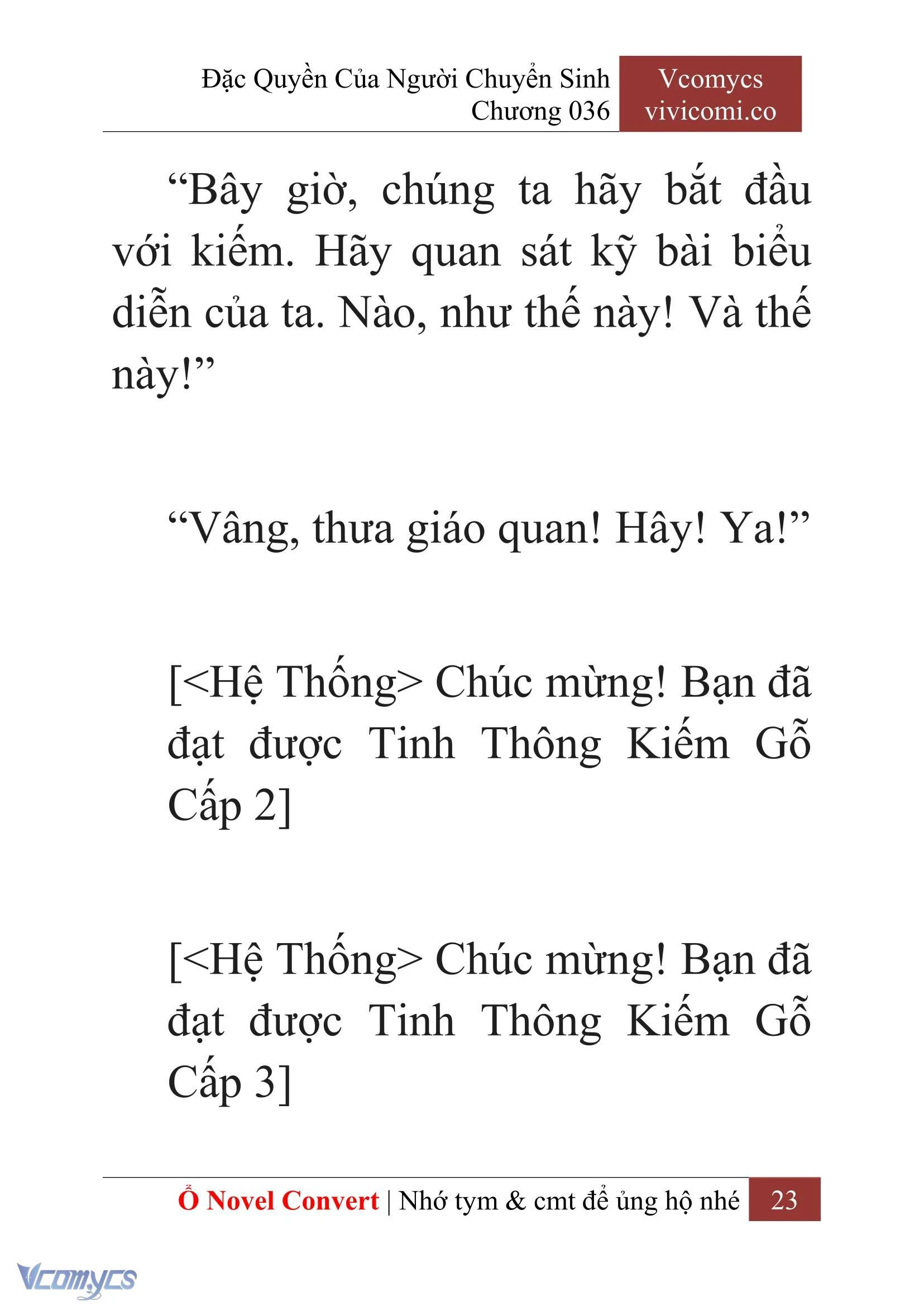 [Novel] Đặc Quyền Của Người Chuyển Sinh Chapter  36 - 25