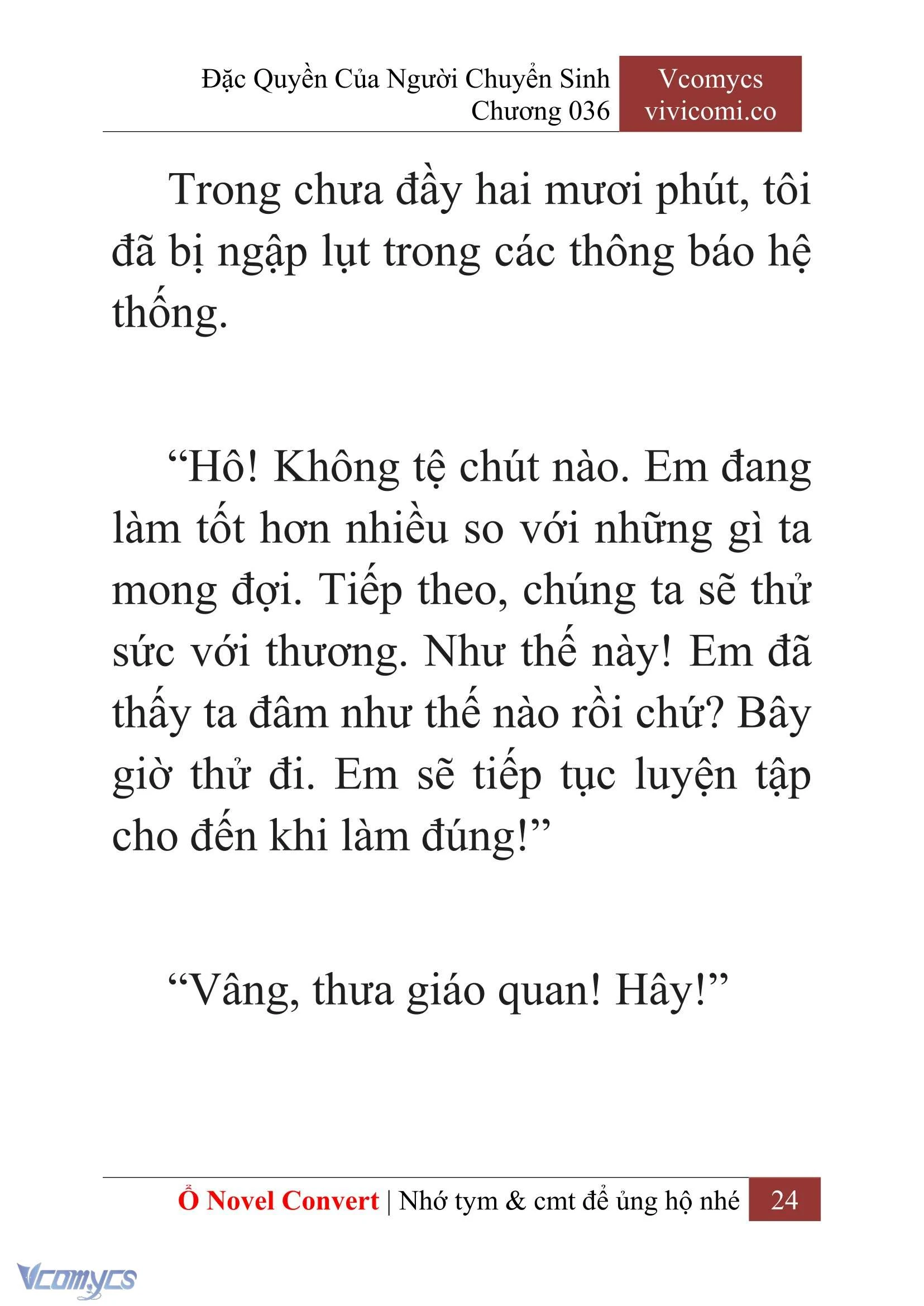 [Novel] Đặc Quyền Của Người Chuyển Sinh Chapter  36 - 26
