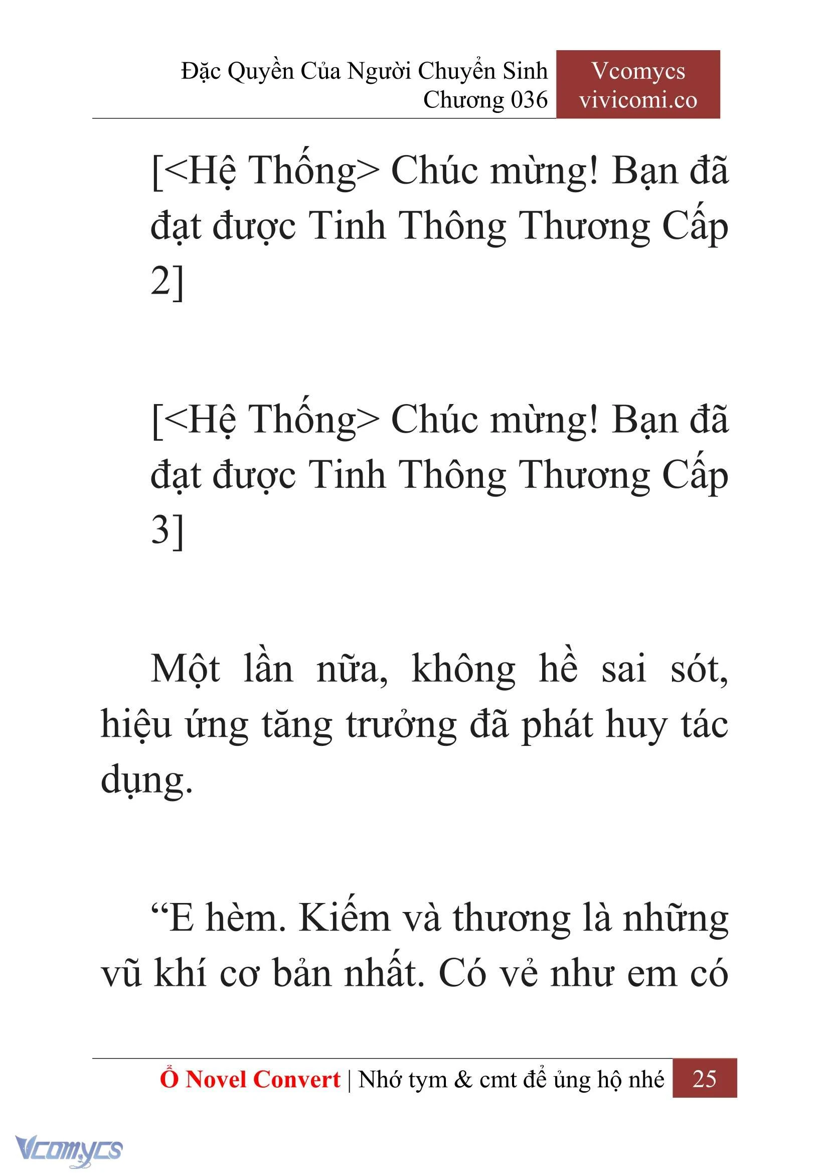 [Novel] Đặc Quyền Của Người Chuyển Sinh Chapter  36 - 27