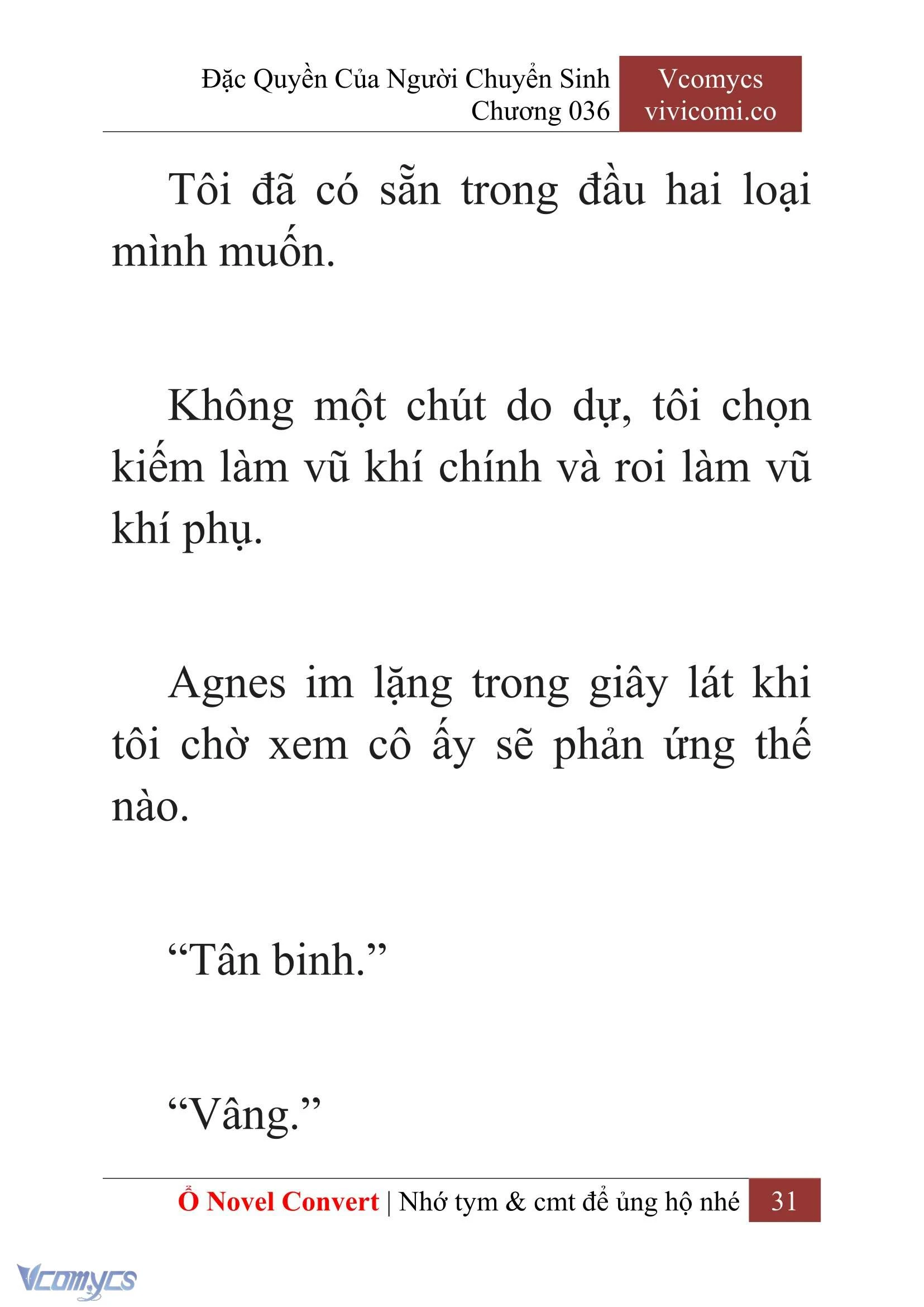 [Novel] Đặc Quyền Của Người Chuyển Sinh Chapter  36 - 33