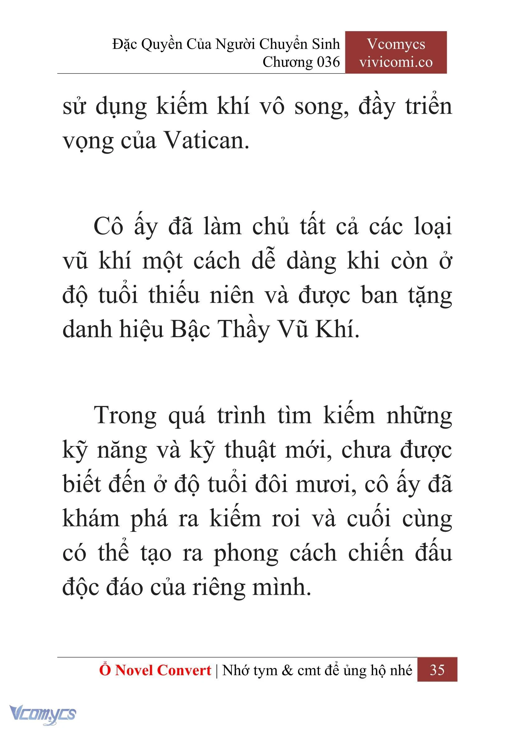 [Novel] Đặc Quyền Của Người Chuyển Sinh Chapter  36 - 37