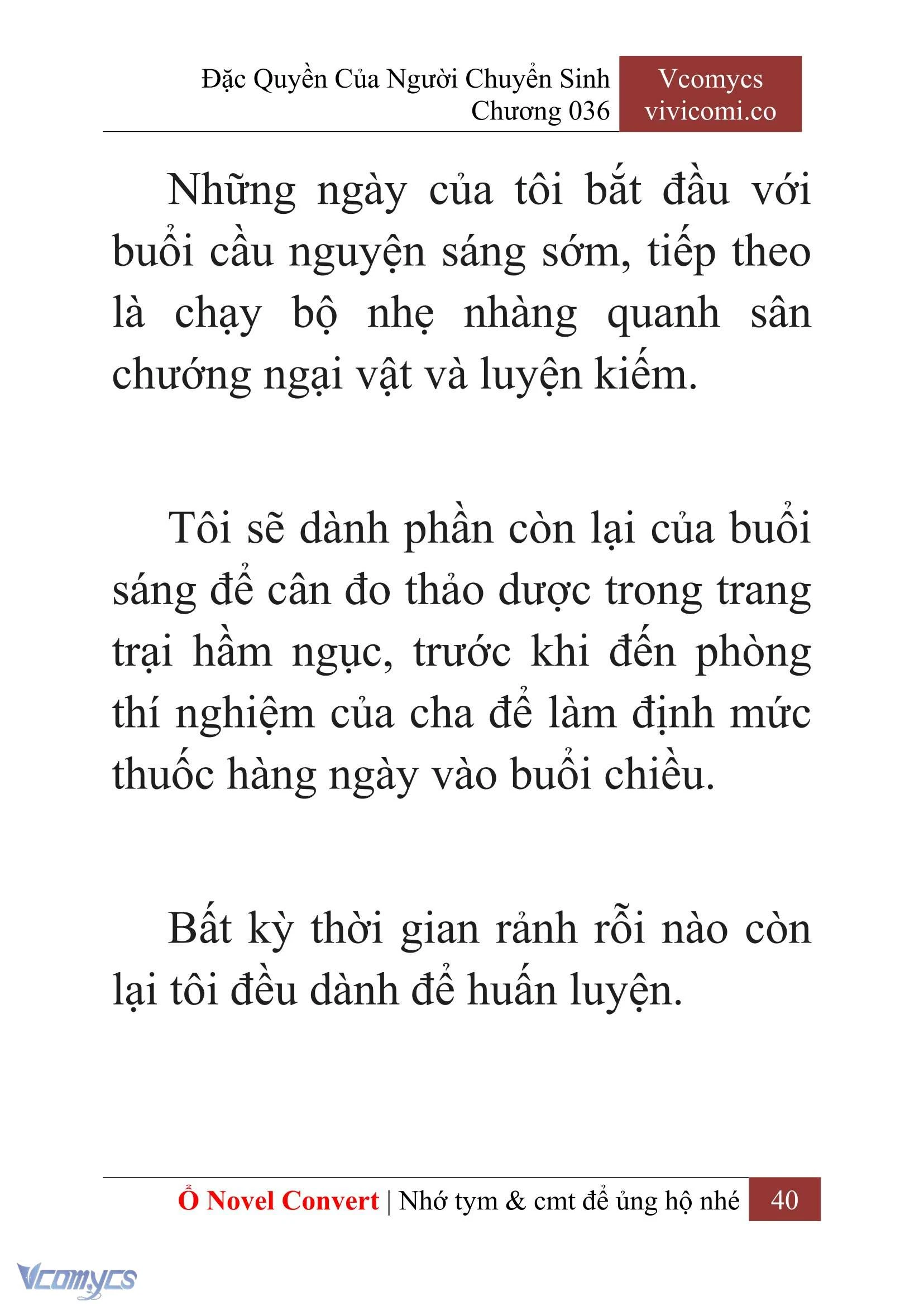 [Novel] Đặc Quyền Của Người Chuyển Sinh Chapter  36 - 42