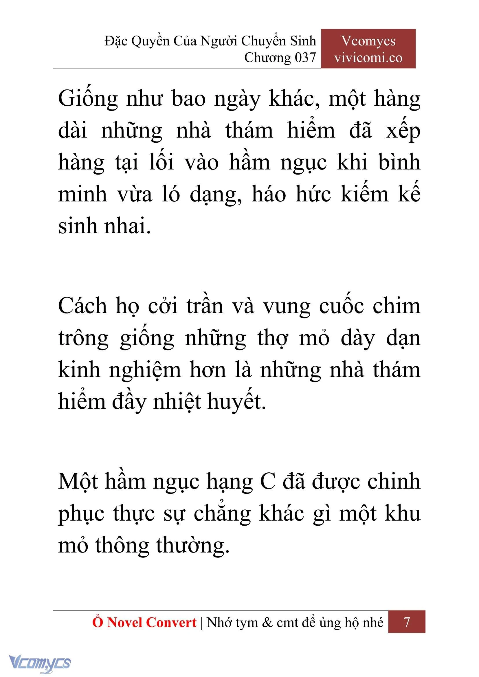 [Novel] Đặc Quyền Của Người Chuyển Sinh Chapter  37 - 9