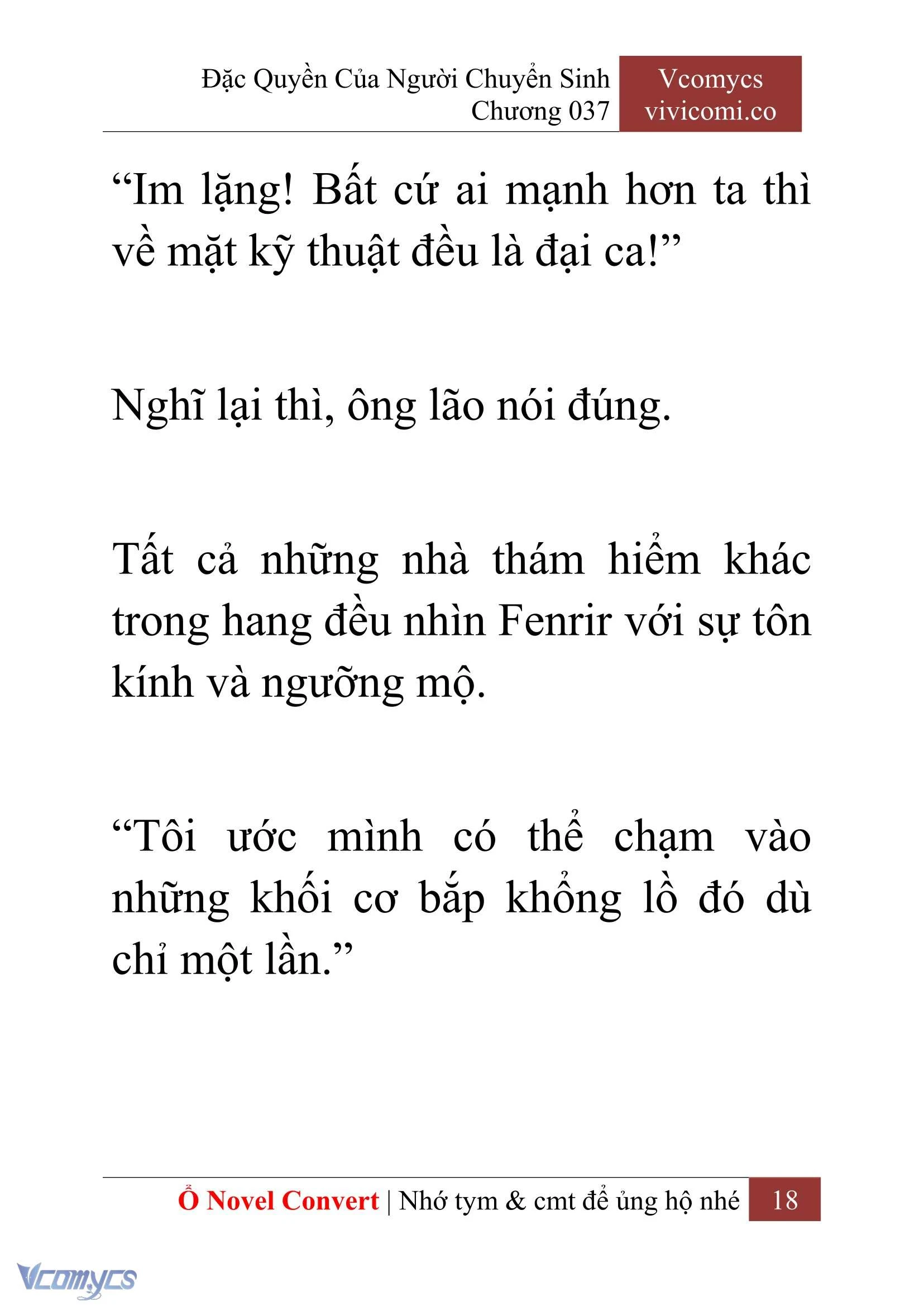 [Novel] Đặc Quyền Của Người Chuyển Sinh Chapter  37 - 20