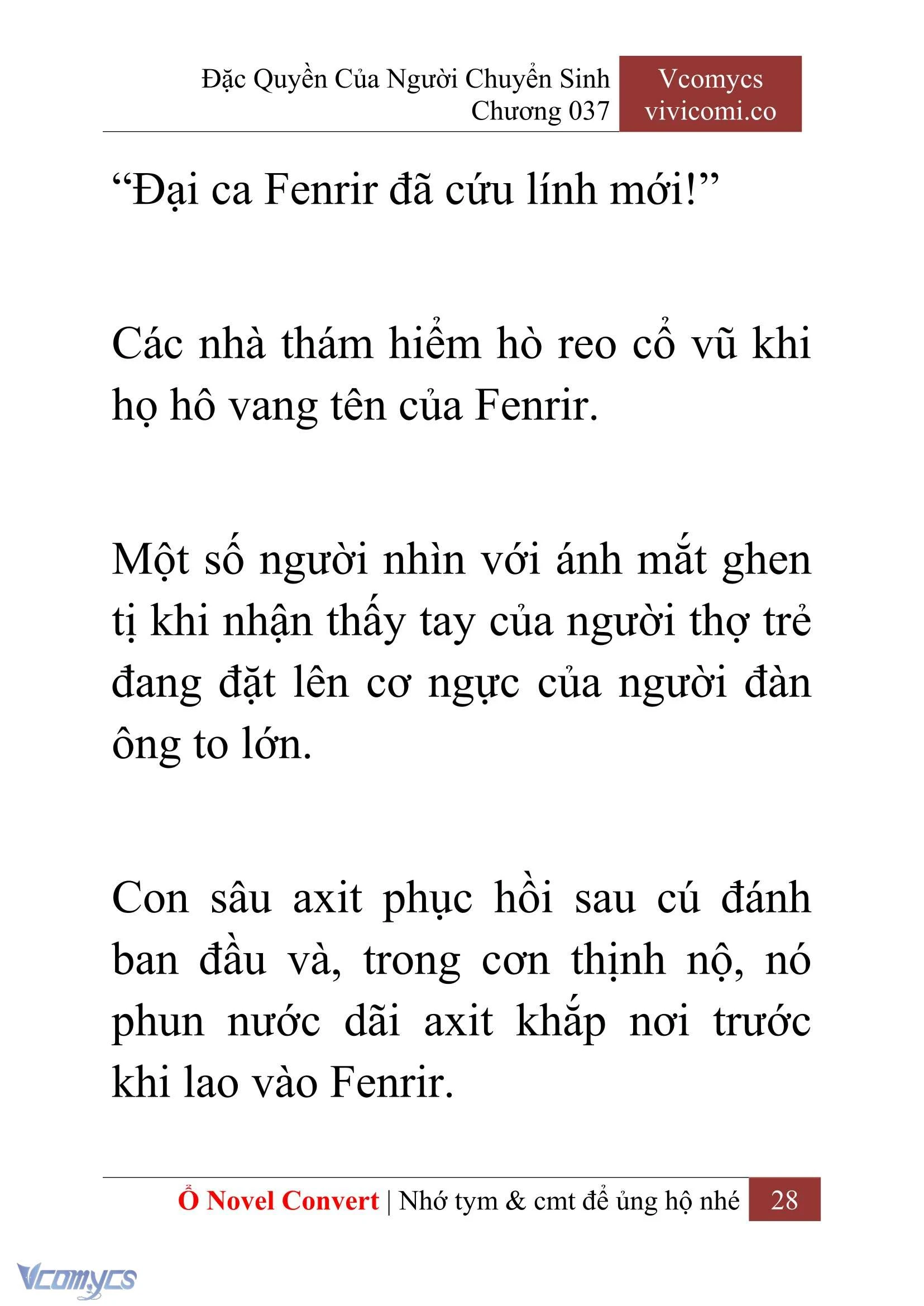 [Novel] Đặc Quyền Của Người Chuyển Sinh Chapter  37 - 30