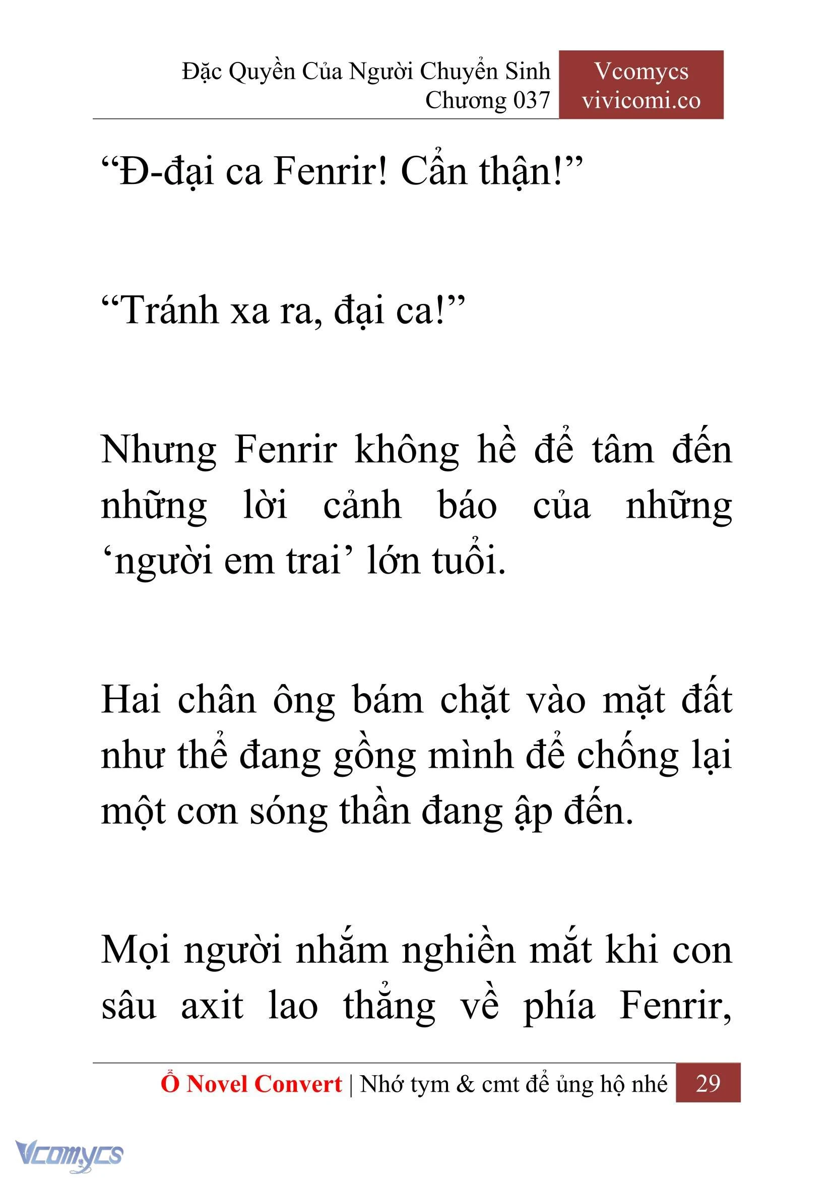 [Novel] Đặc Quyền Của Người Chuyển Sinh Chapter  37 - 31