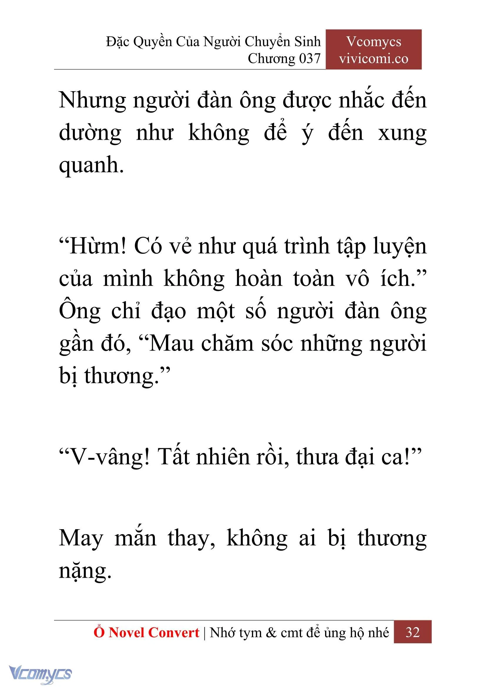 [Novel] Đặc Quyền Của Người Chuyển Sinh Chapter  37 - 34