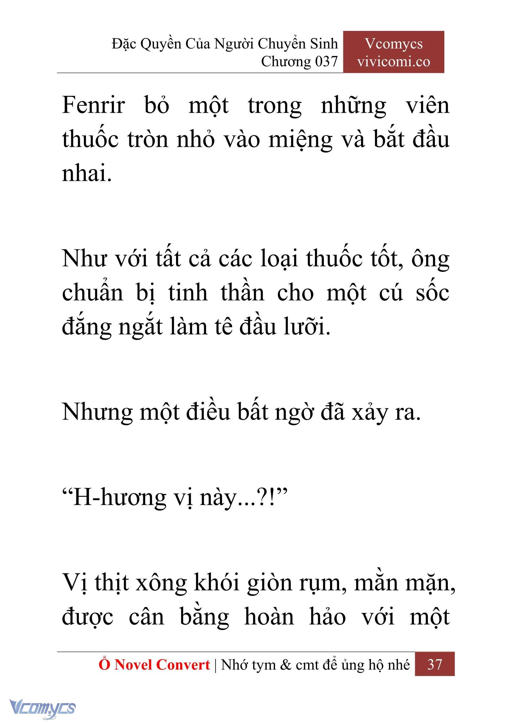 [Novel] Đặc Quyền Của Người Chuyển Sinh Chapter  37 - 39