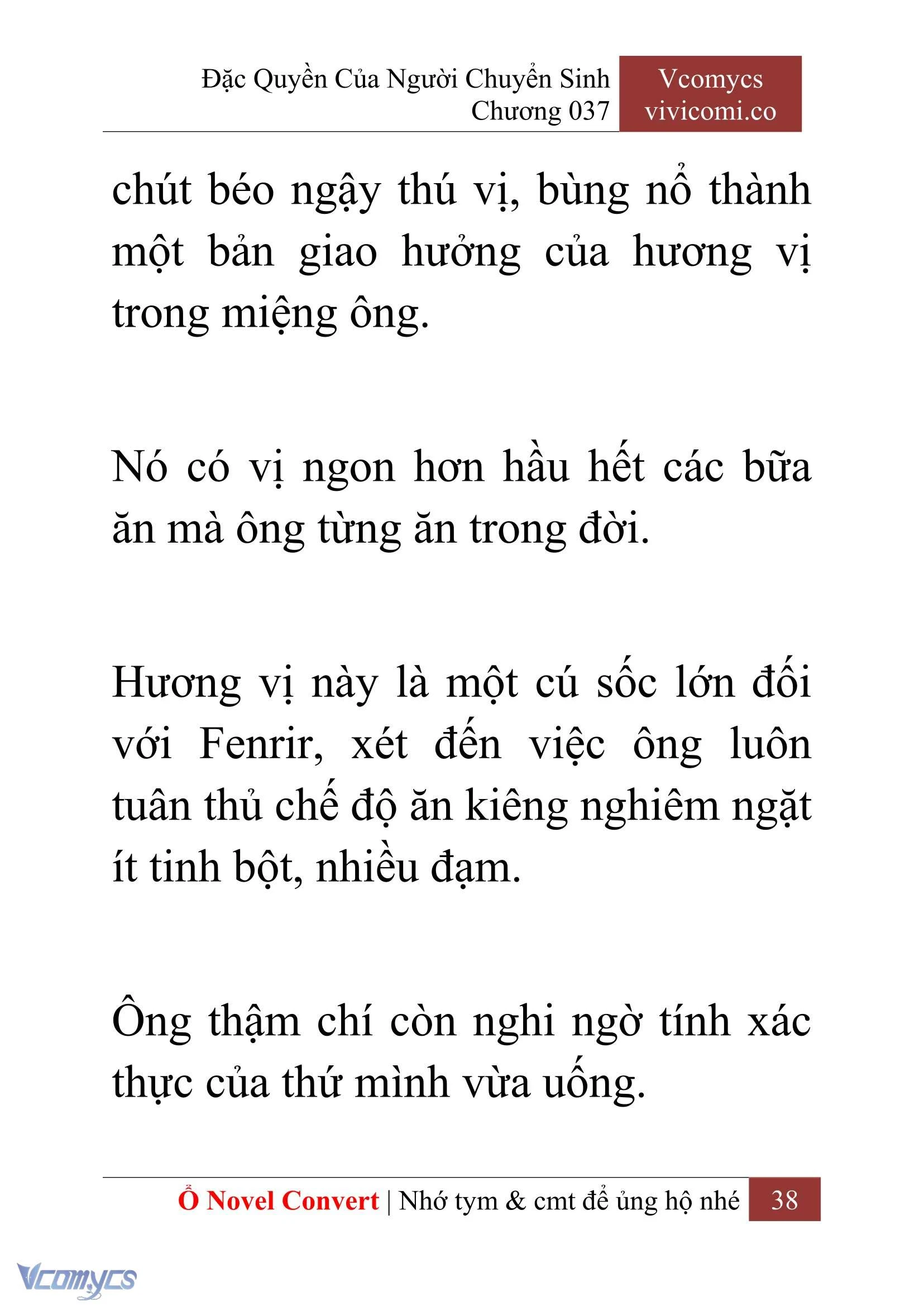 [Novel] Đặc Quyền Của Người Chuyển Sinh Chapter  37 - 40