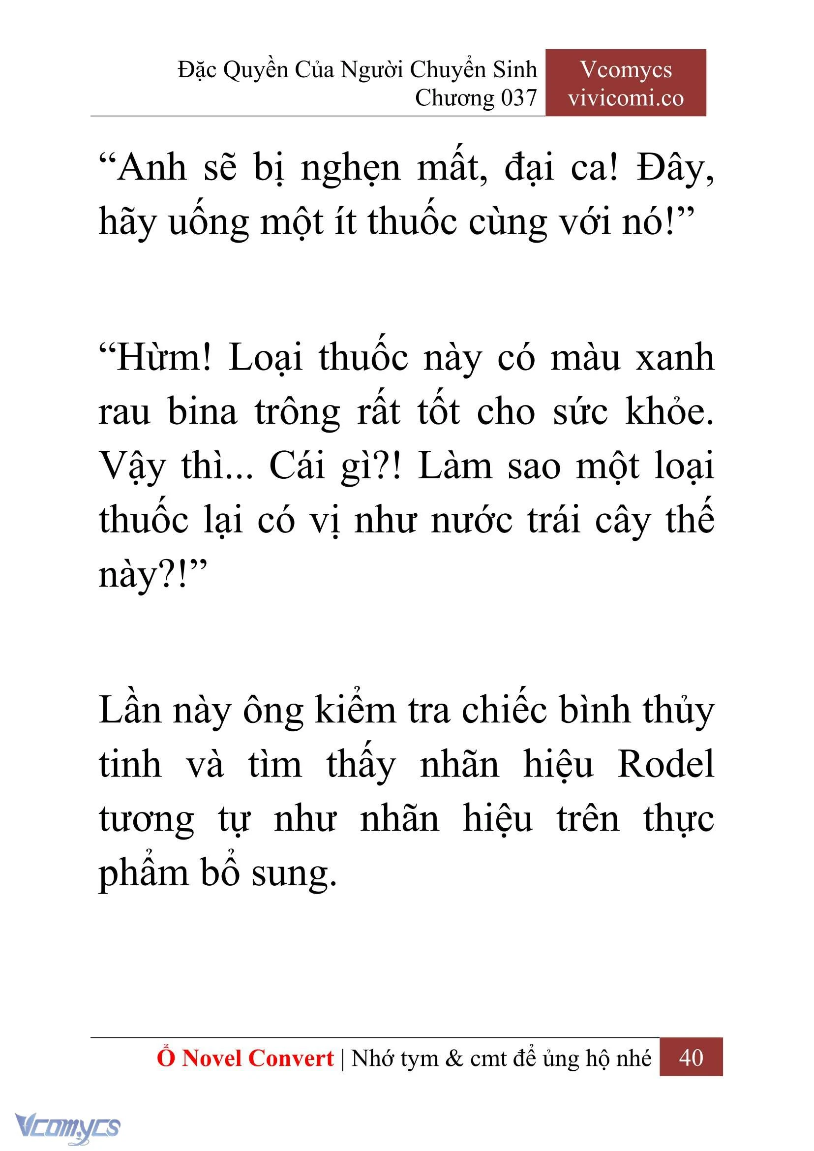 [Novel] Đặc Quyền Của Người Chuyển Sinh Chapter  37 - 42