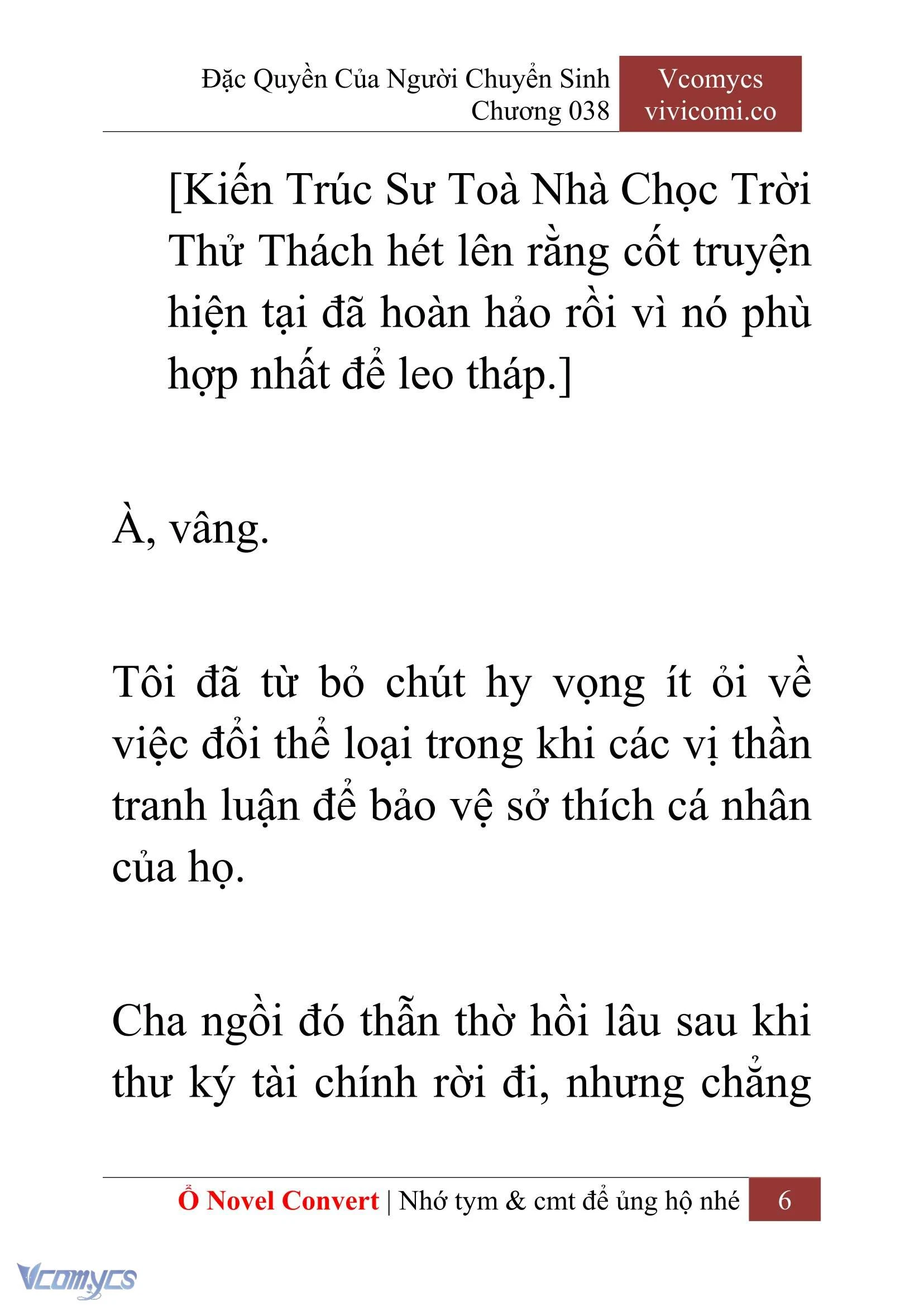 [Novel] Đặc Quyền Của Người Chuyển Sinh Chapter  38 - 8