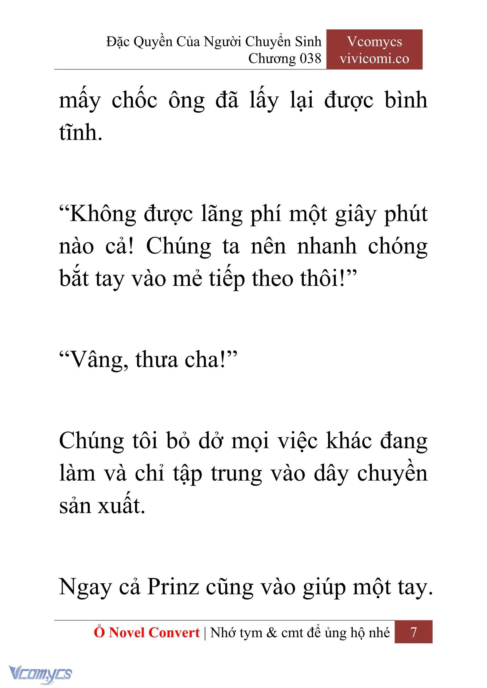 [Novel] Đặc Quyền Của Người Chuyển Sinh Chapter  38 - 9