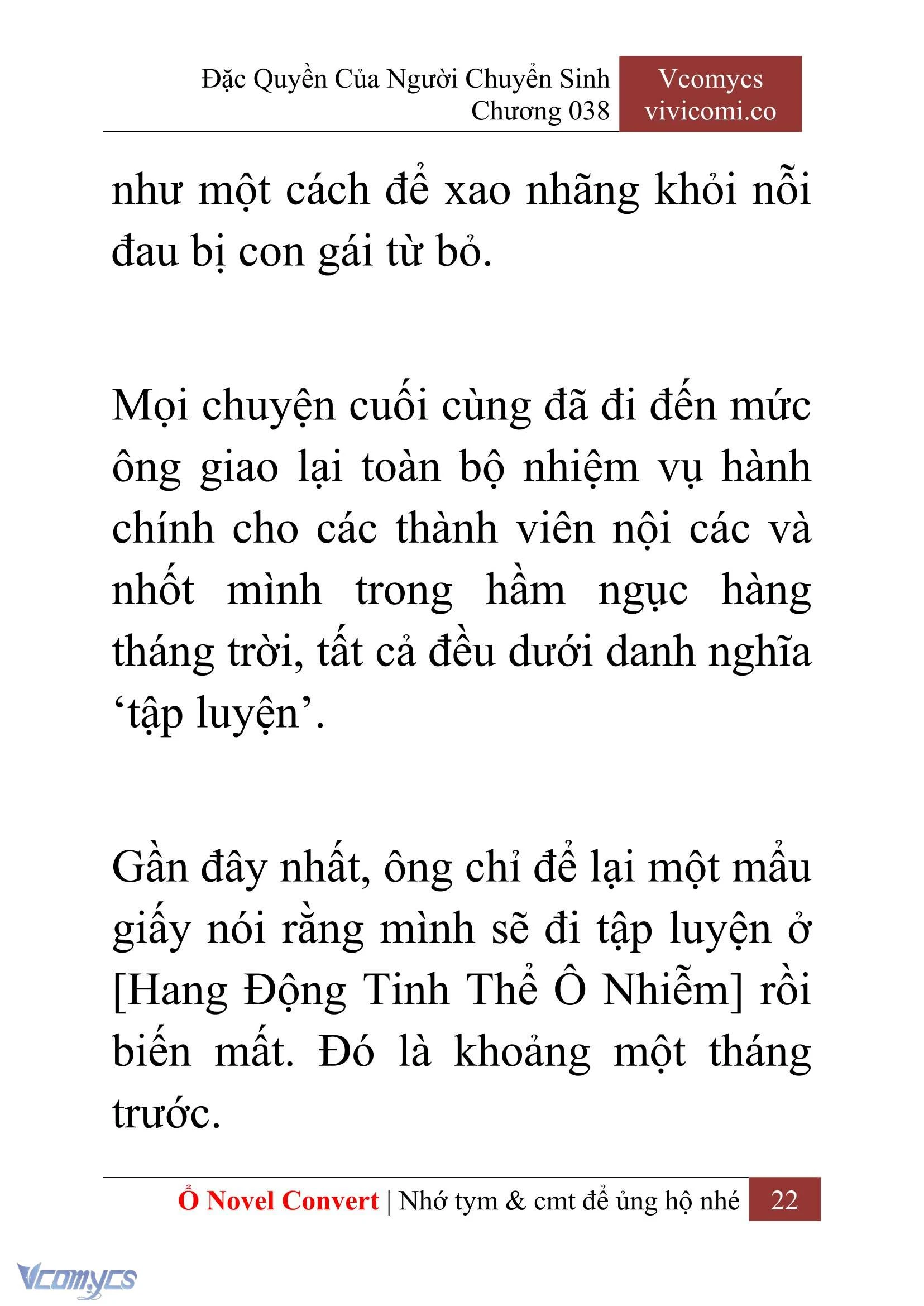 [Novel] Đặc Quyền Của Người Chuyển Sinh Chapter  38 - 24