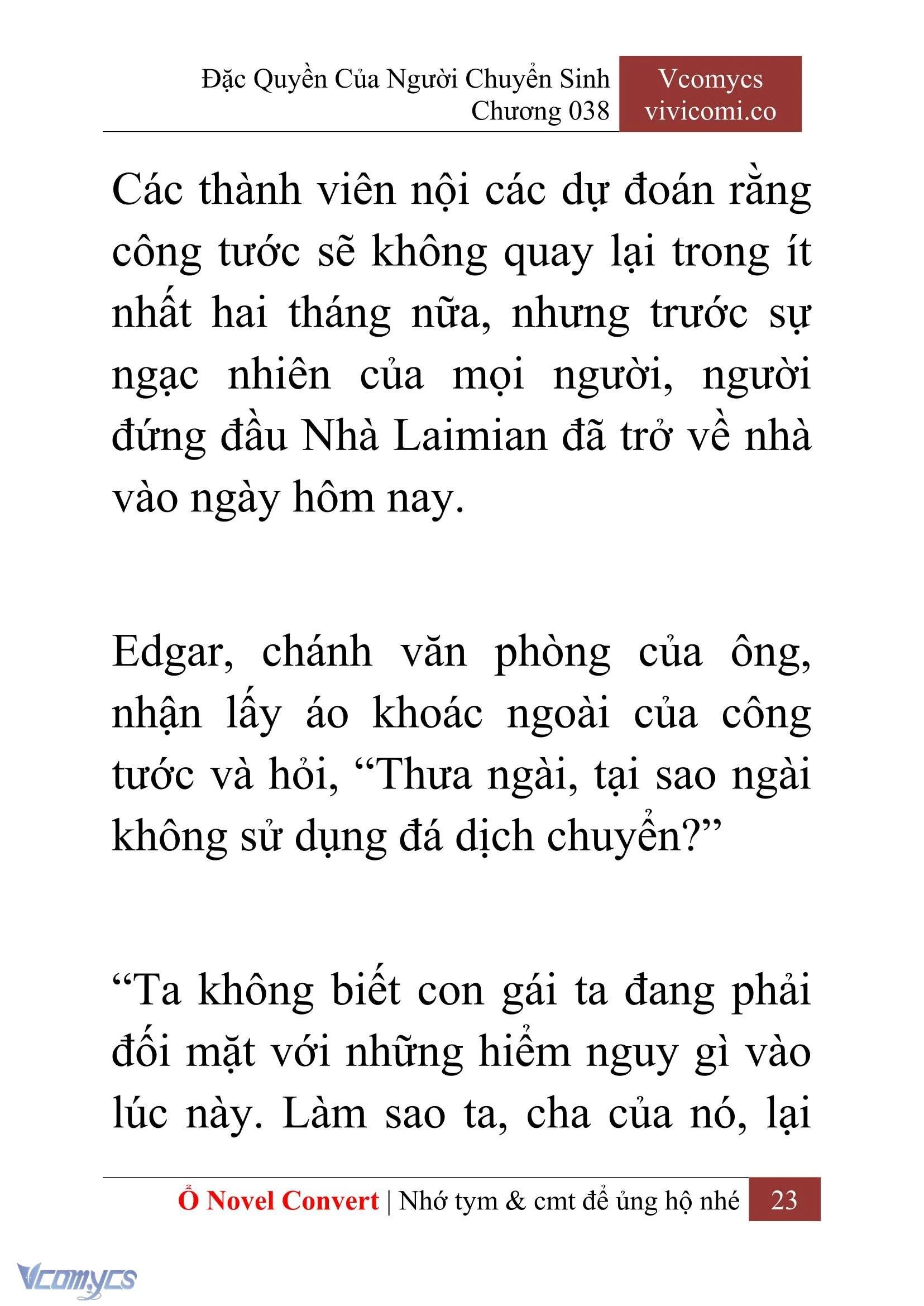[Novel] Đặc Quyền Của Người Chuyển Sinh Chapter  38 - 25