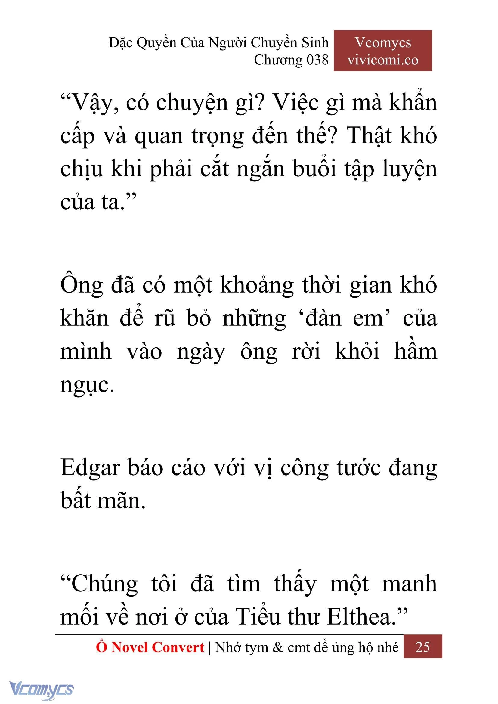 [Novel] Đặc Quyền Của Người Chuyển Sinh Chapter  38 - 27