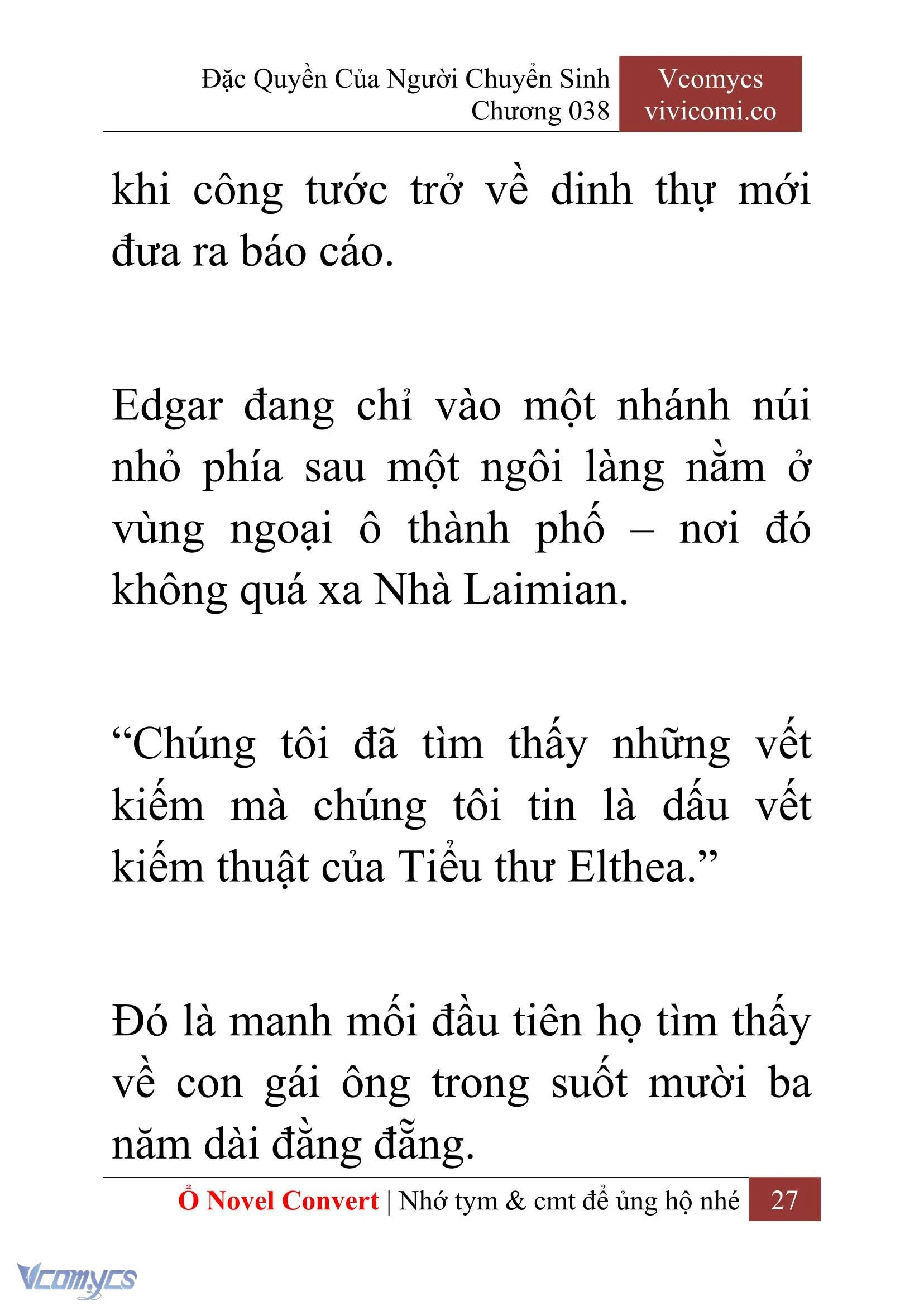 [Novel] Đặc Quyền Của Người Chuyển Sinh Chapter  38 - 29