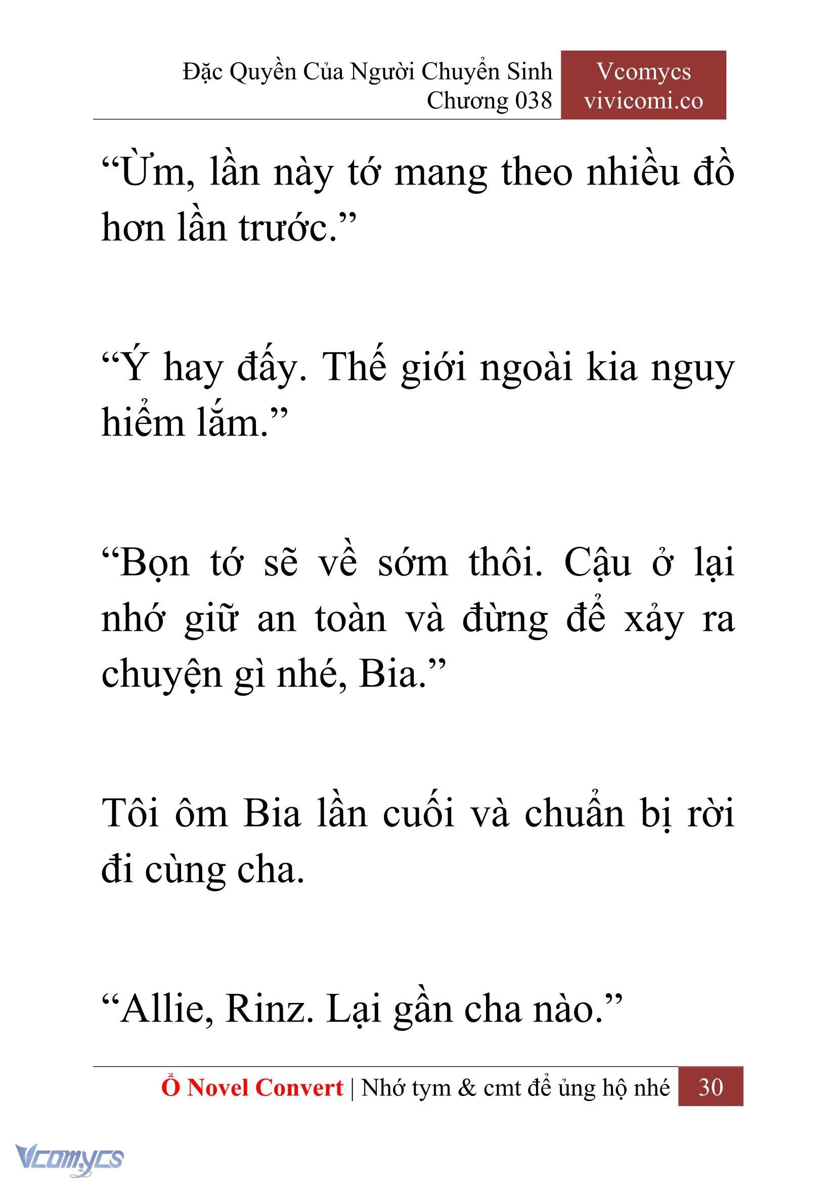 [Novel] Đặc Quyền Của Người Chuyển Sinh Chapter  38 - 32